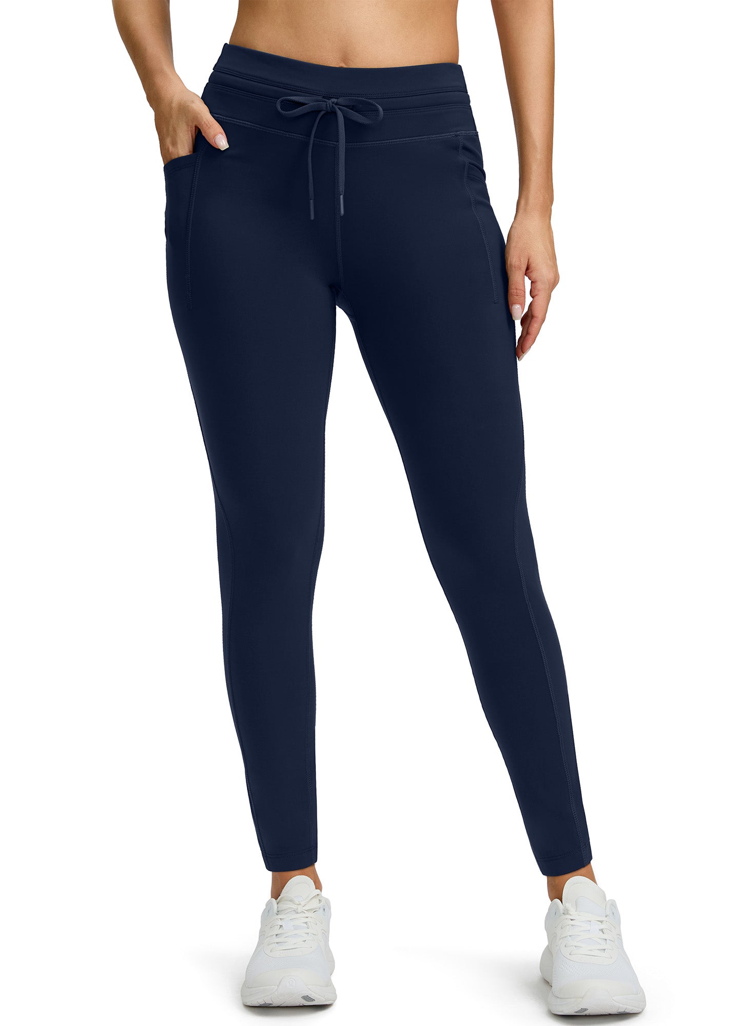 Fleece Lined Hiking Ski Leggings Tummy Control