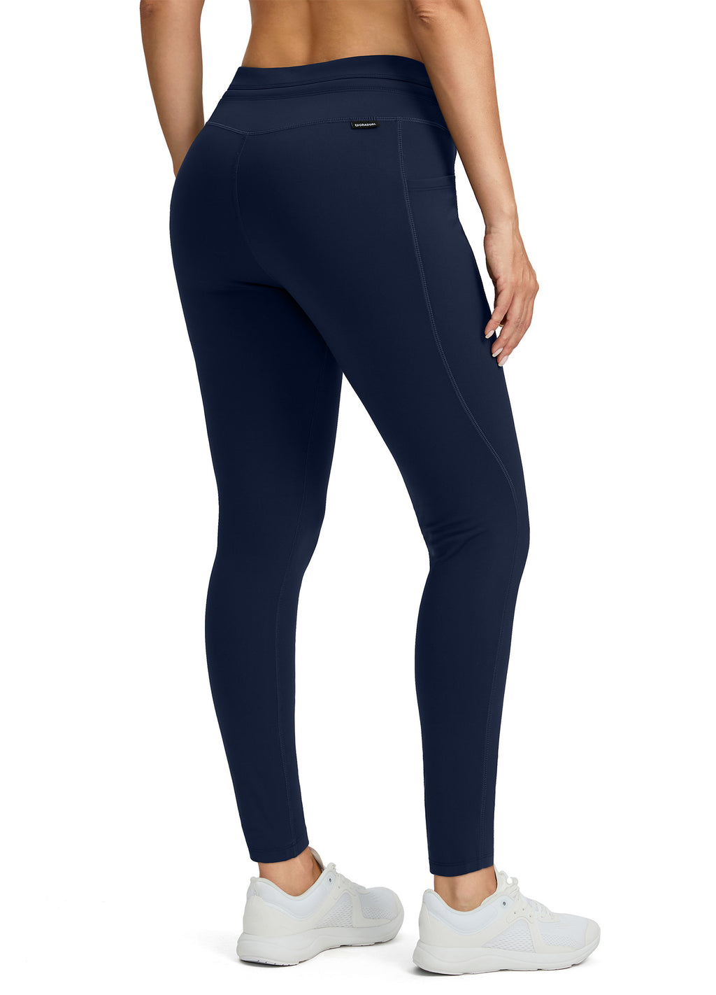 Fleece Lined Hiking Ski Leggings Tummy Control