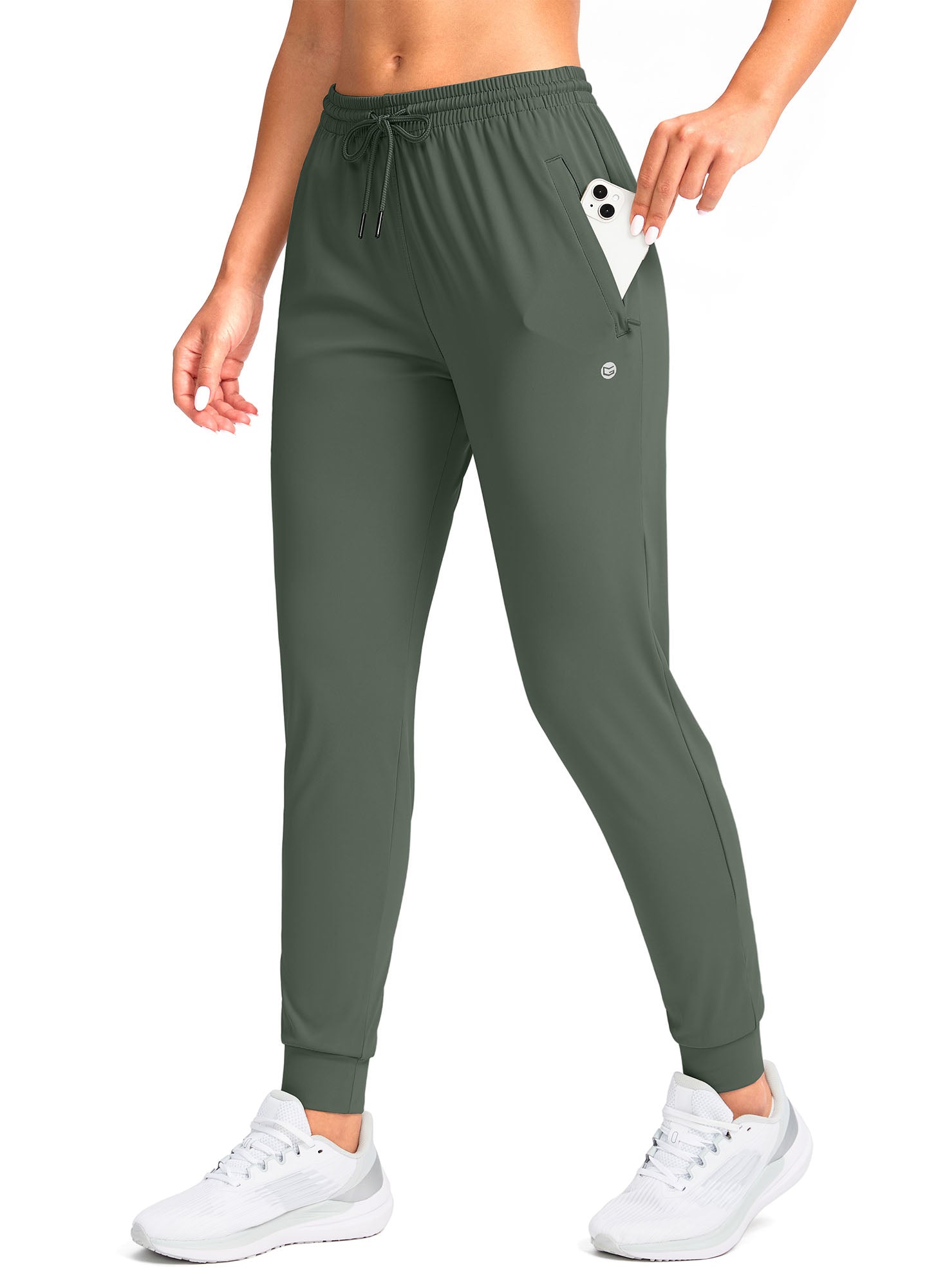 Stretch Drawstring Running Sweatpants with Pockets