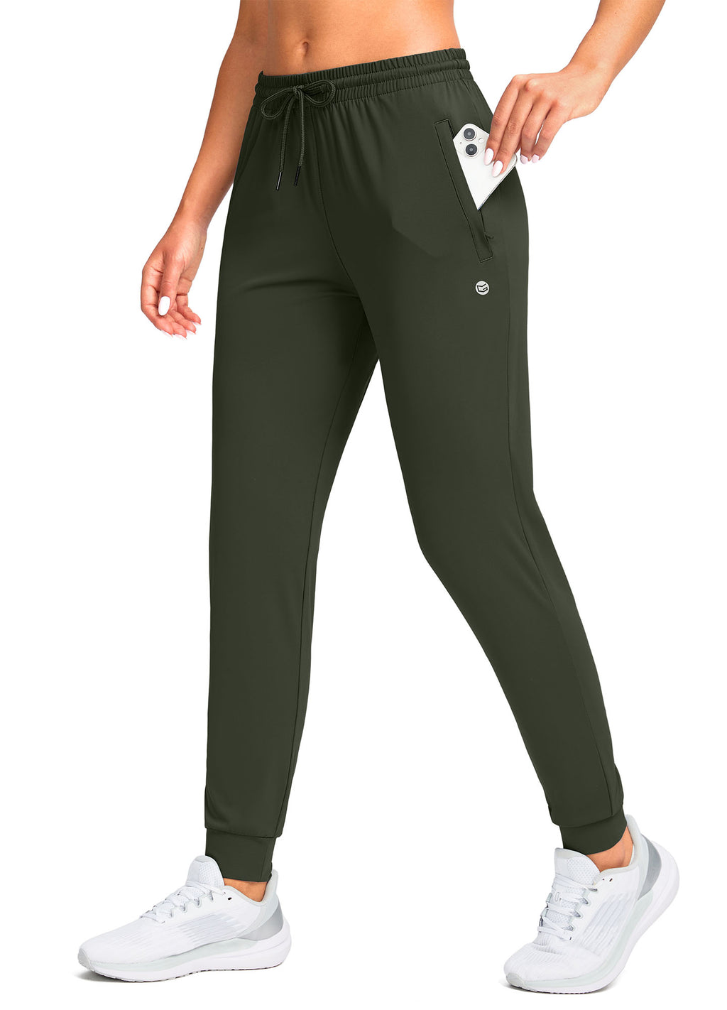 Stretch Drawstring Running Sweatpants with Pockets
