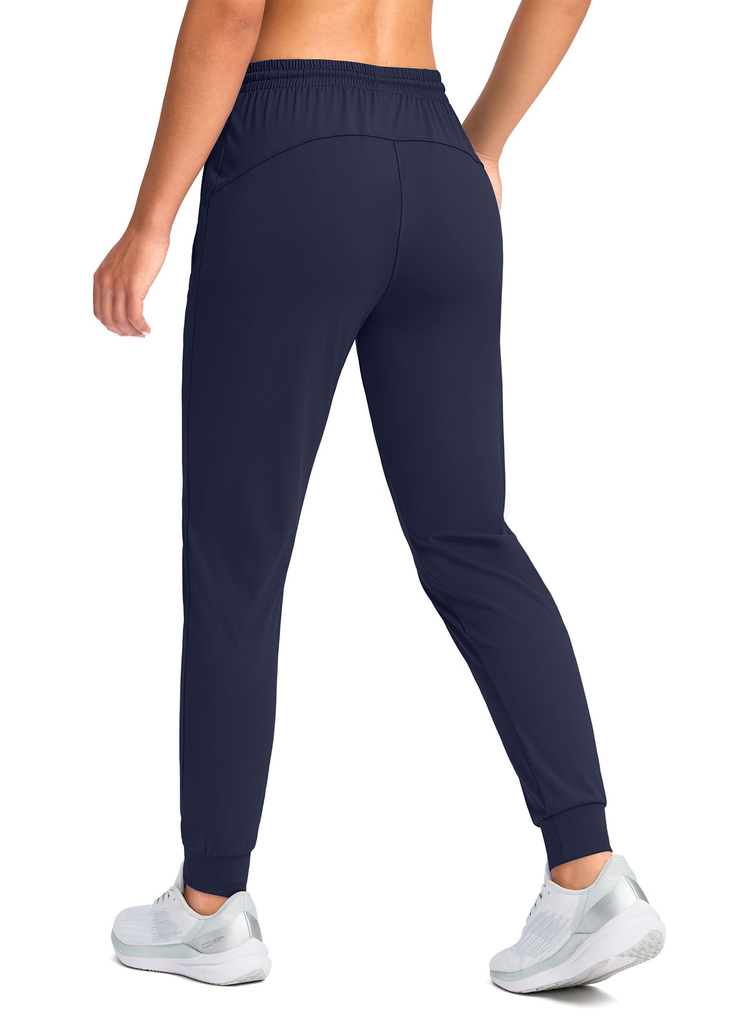 Stretch Drawstring Running Sweatpants with Pockets