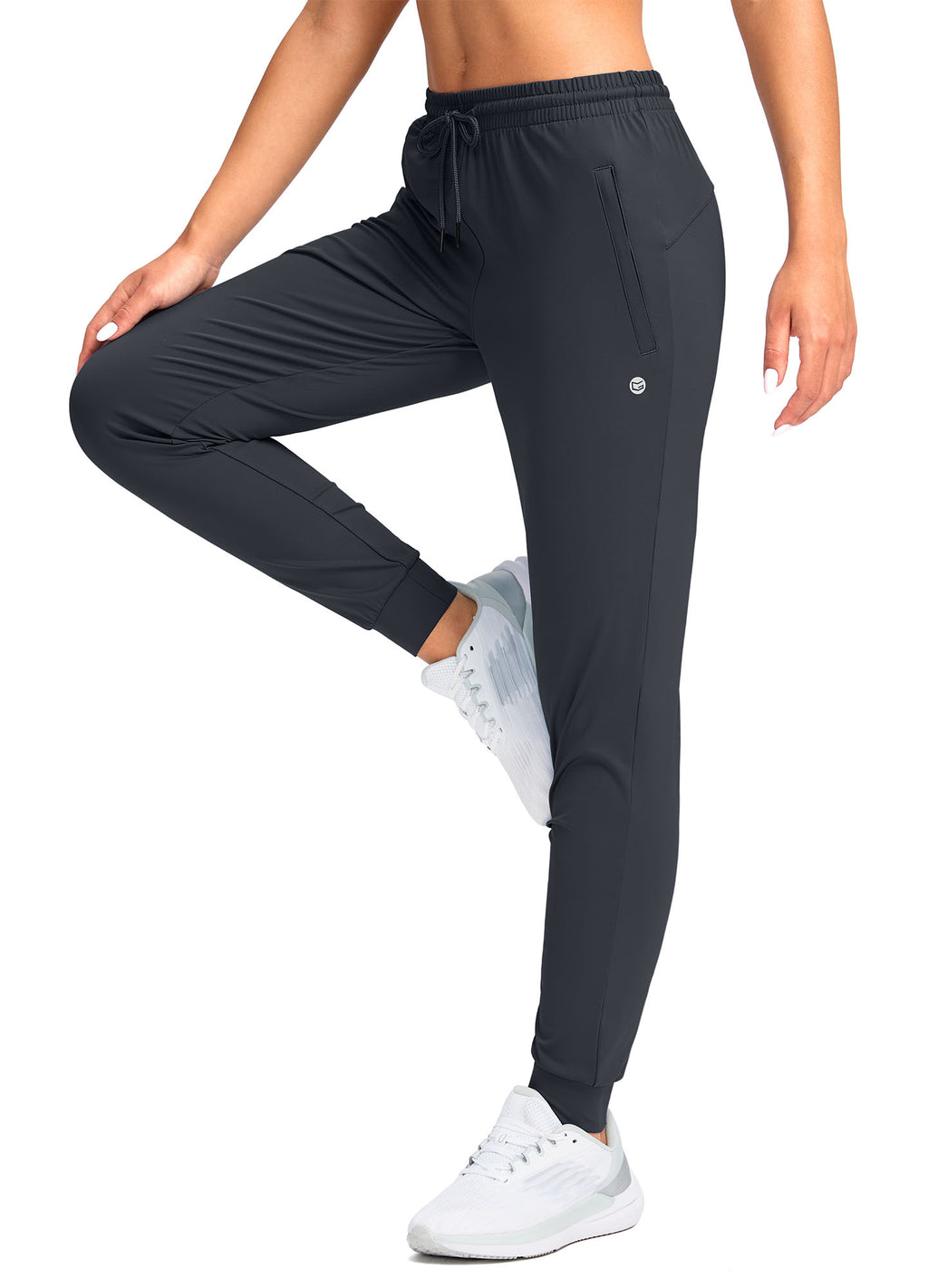 Stretch Drawstring Running Sweatpants with Pockets