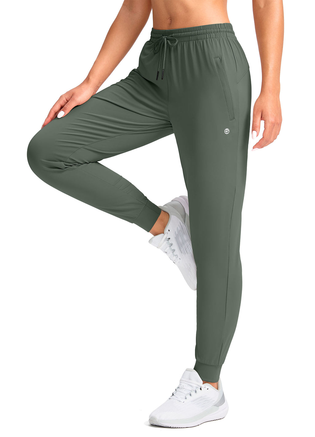 Stretch Drawstring Running Sweatpants with Pockets