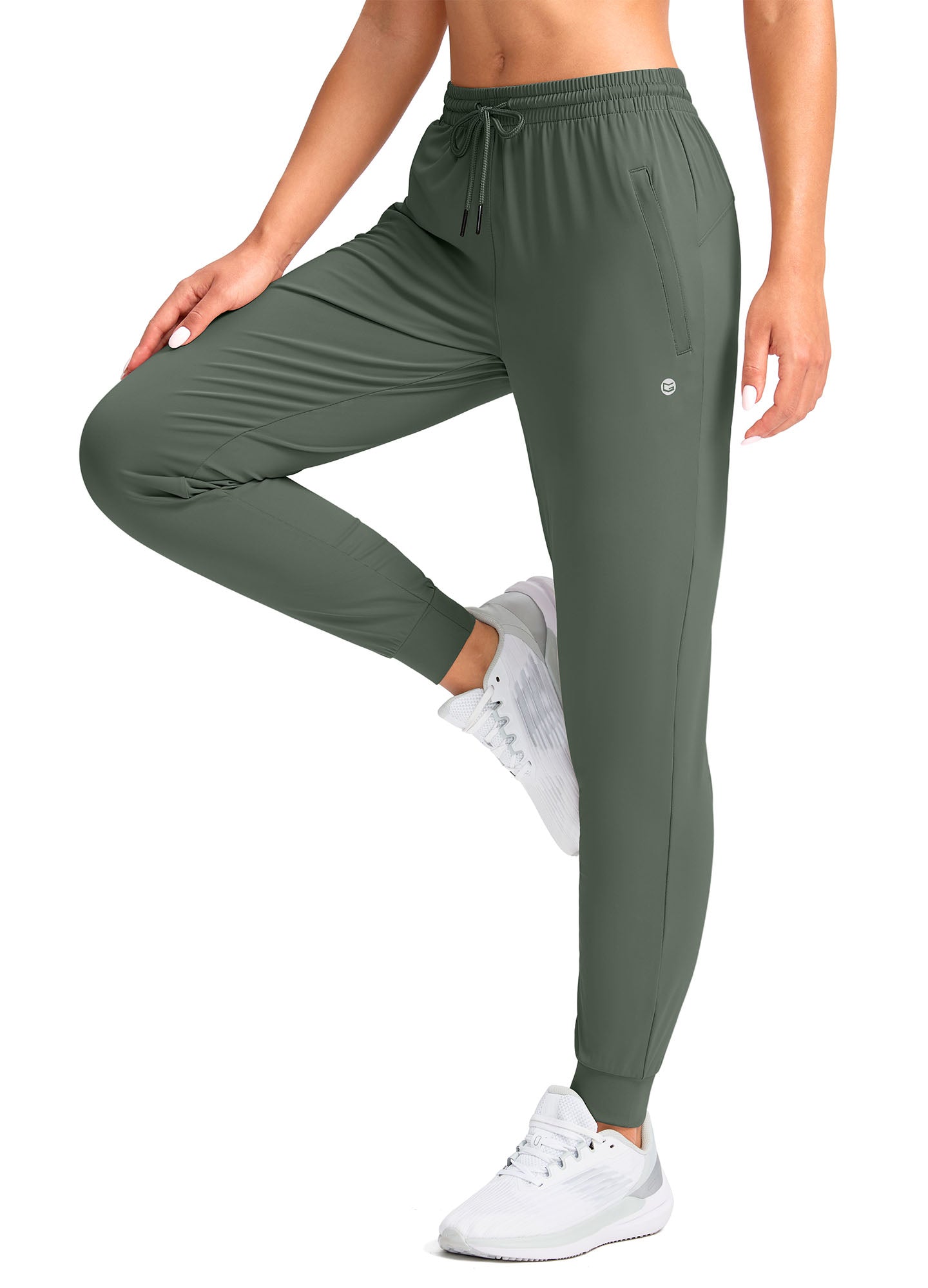 Stretch Drawstring Running Sweatpants with Pockets