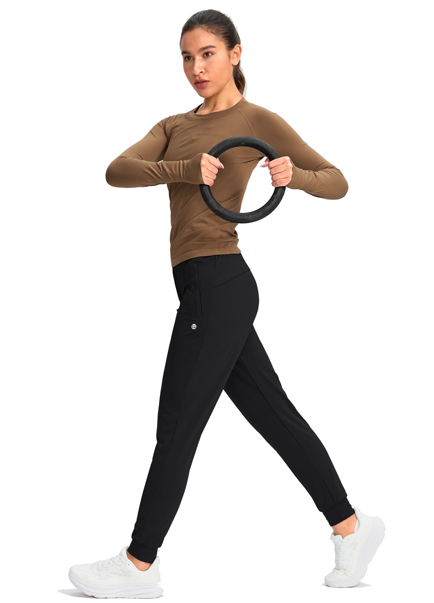 Stretch Drawstring Running Sweatpants with Pockets