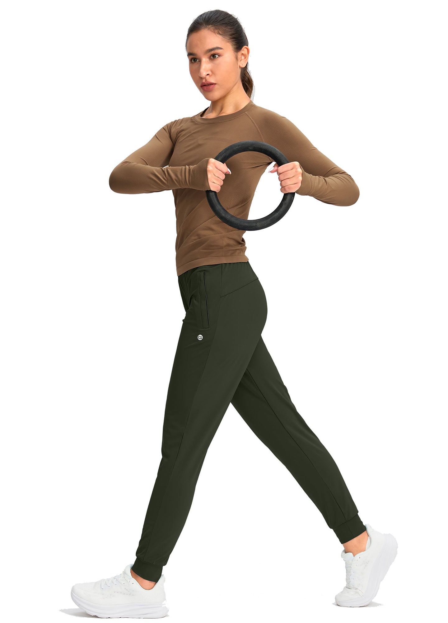 Stretch Drawstring Running Sweatpants with Pockets