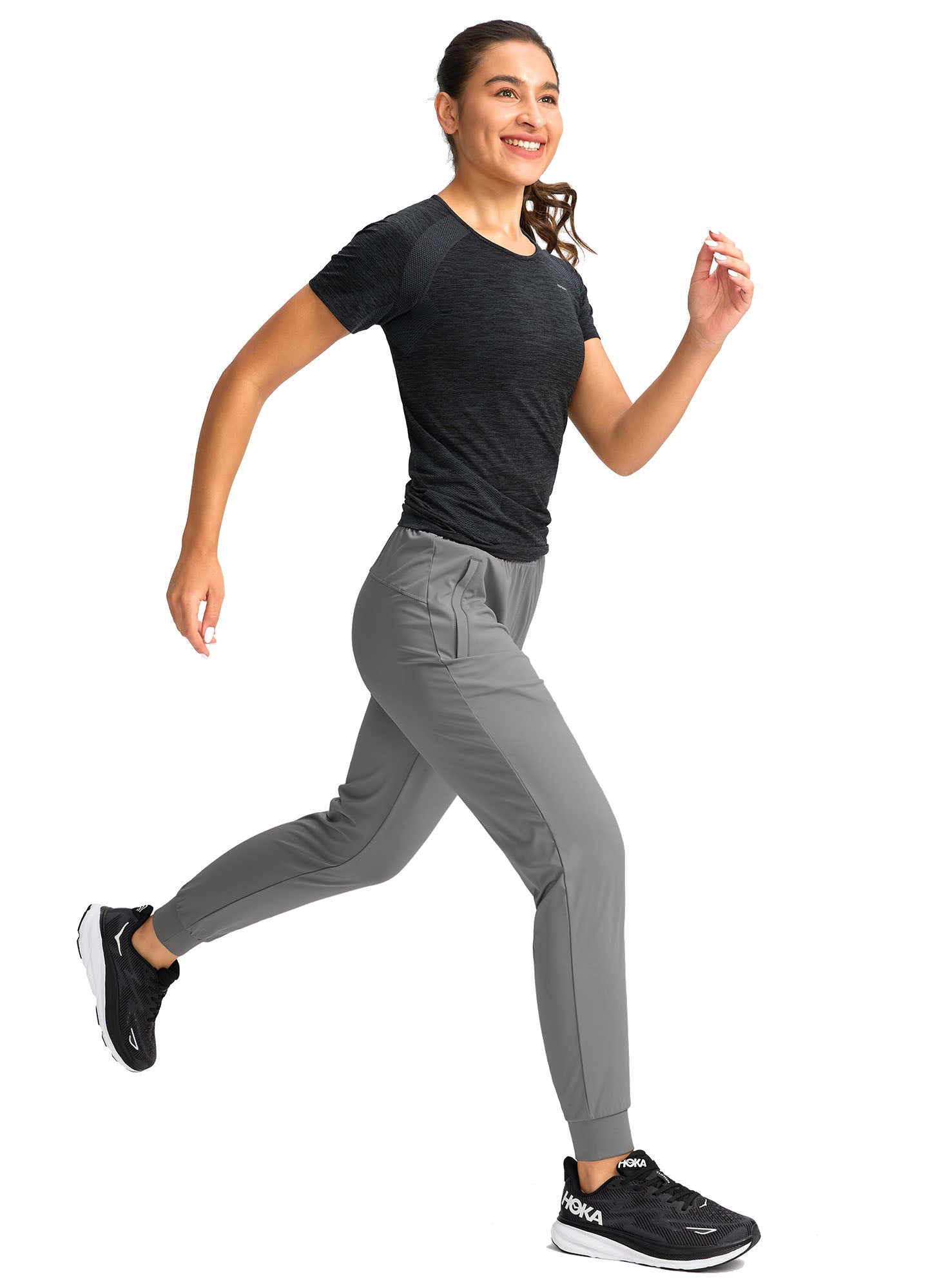 Stretch Drawstring Running Sweatpants with Pockets