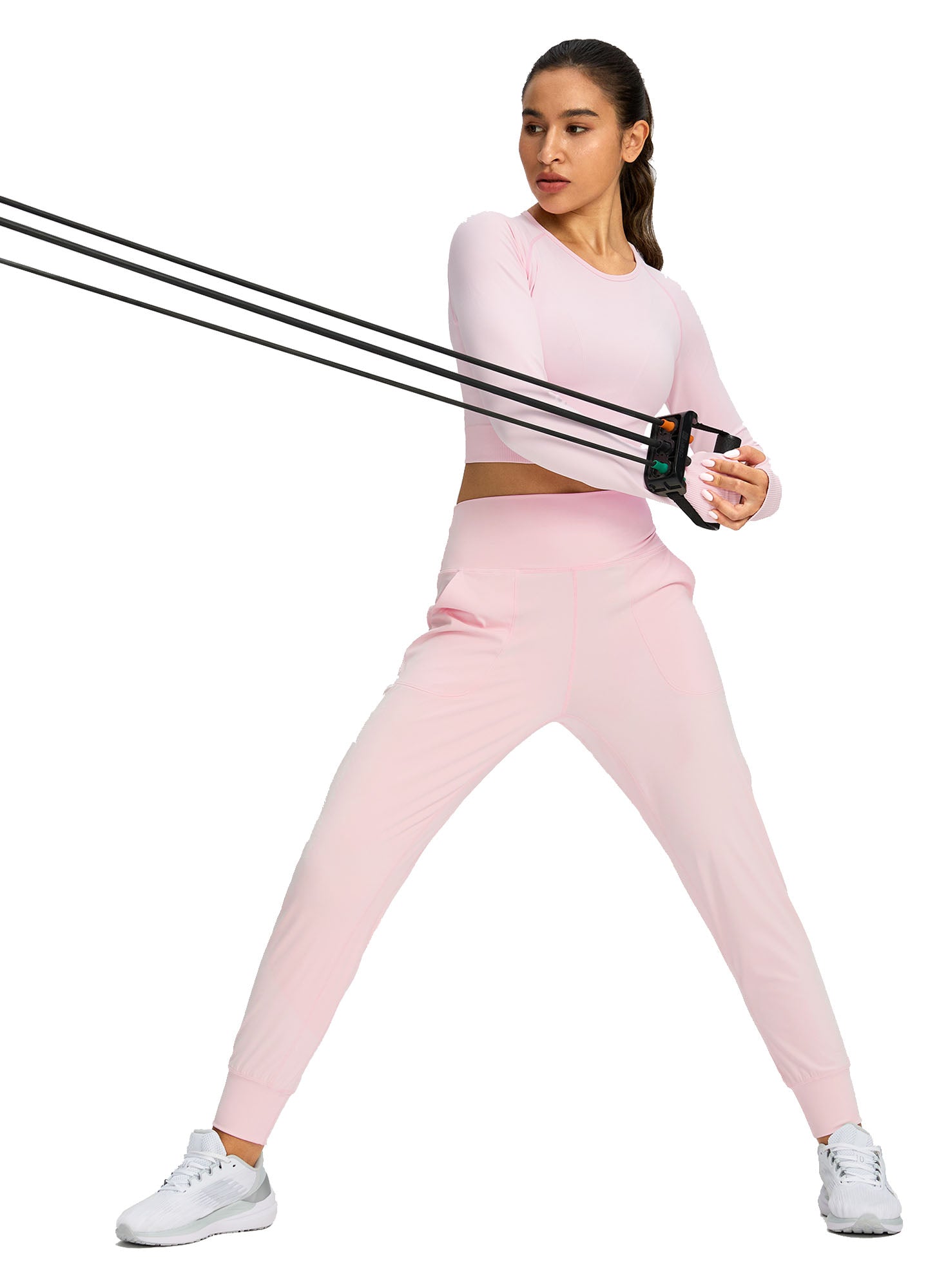 High Waisted Yoga Pants with Pockets Loose Fit