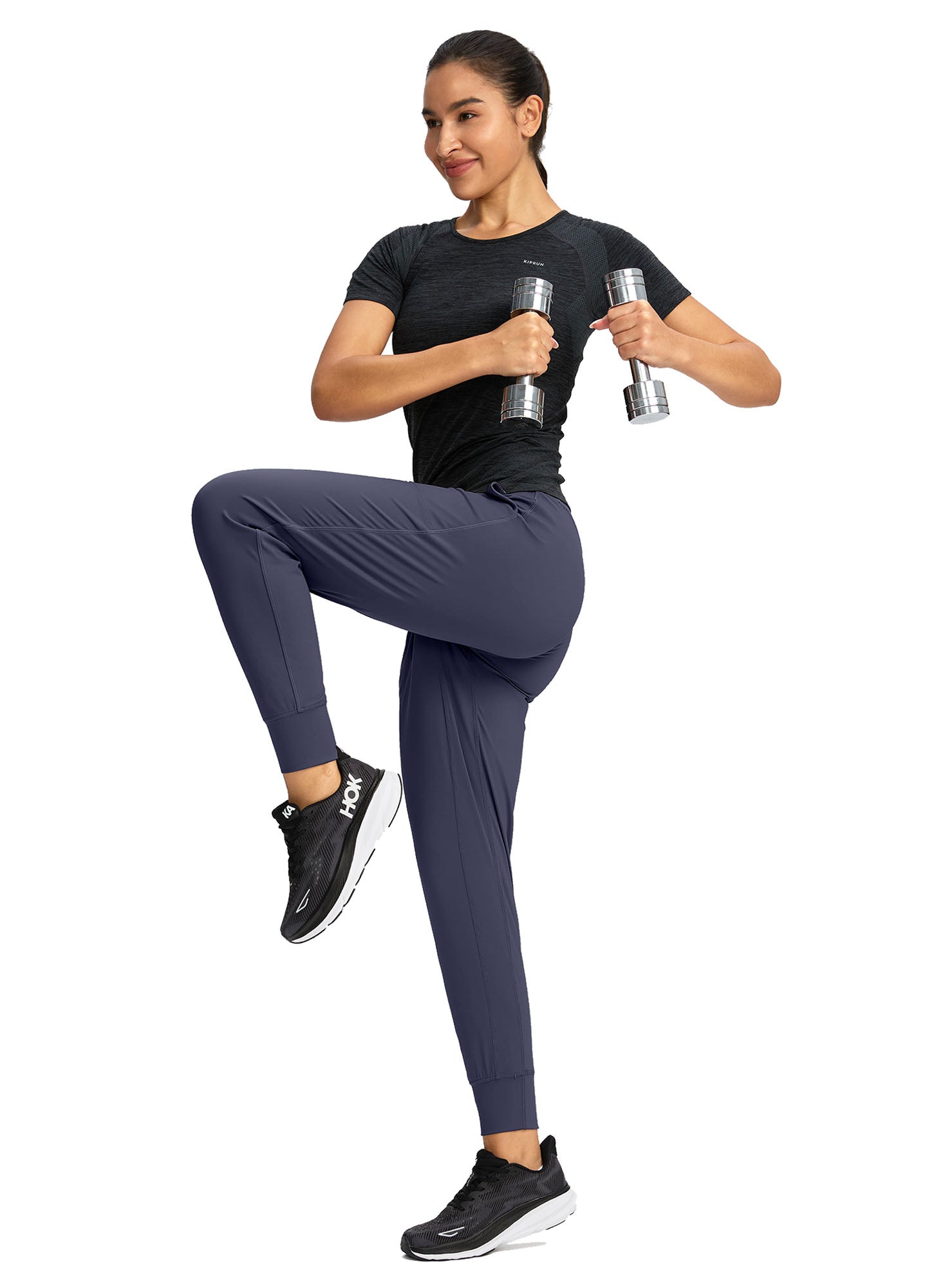 High Waisted Yoga Pants with Pockets Loose Fit