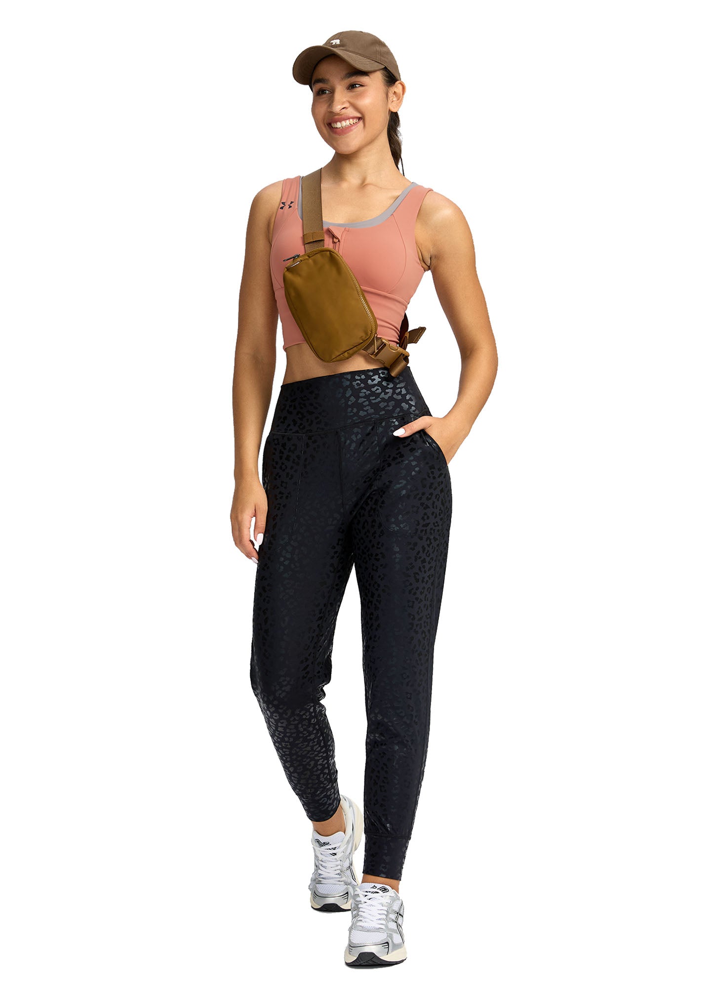 High Waisted Yoga Pants with Pockets Loose Fit