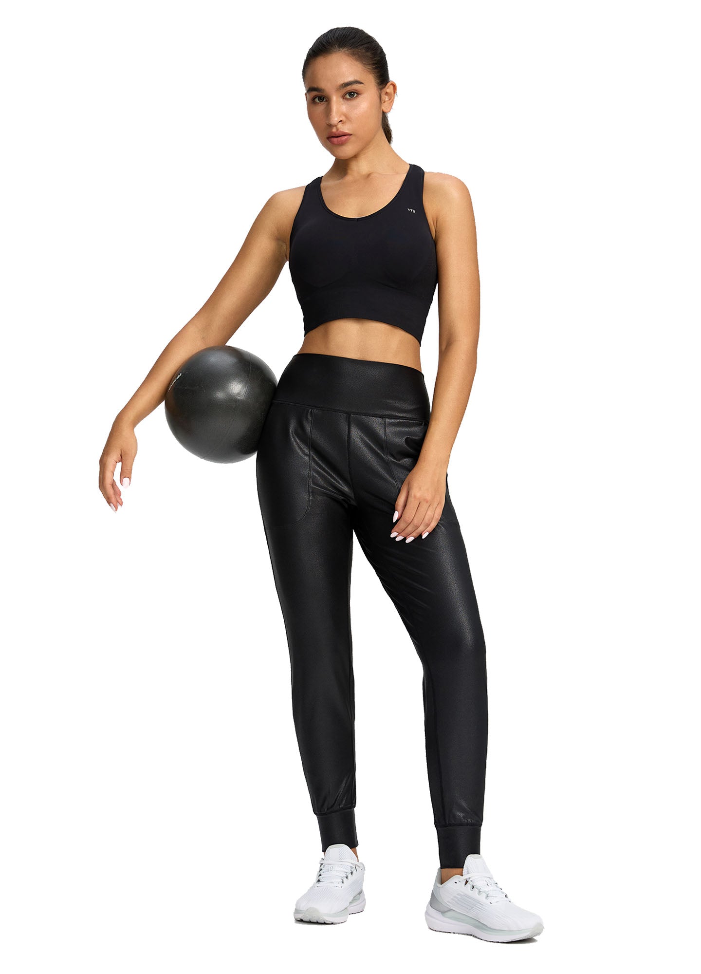 High Waisted Yoga Pants with Pockets Loose Fit