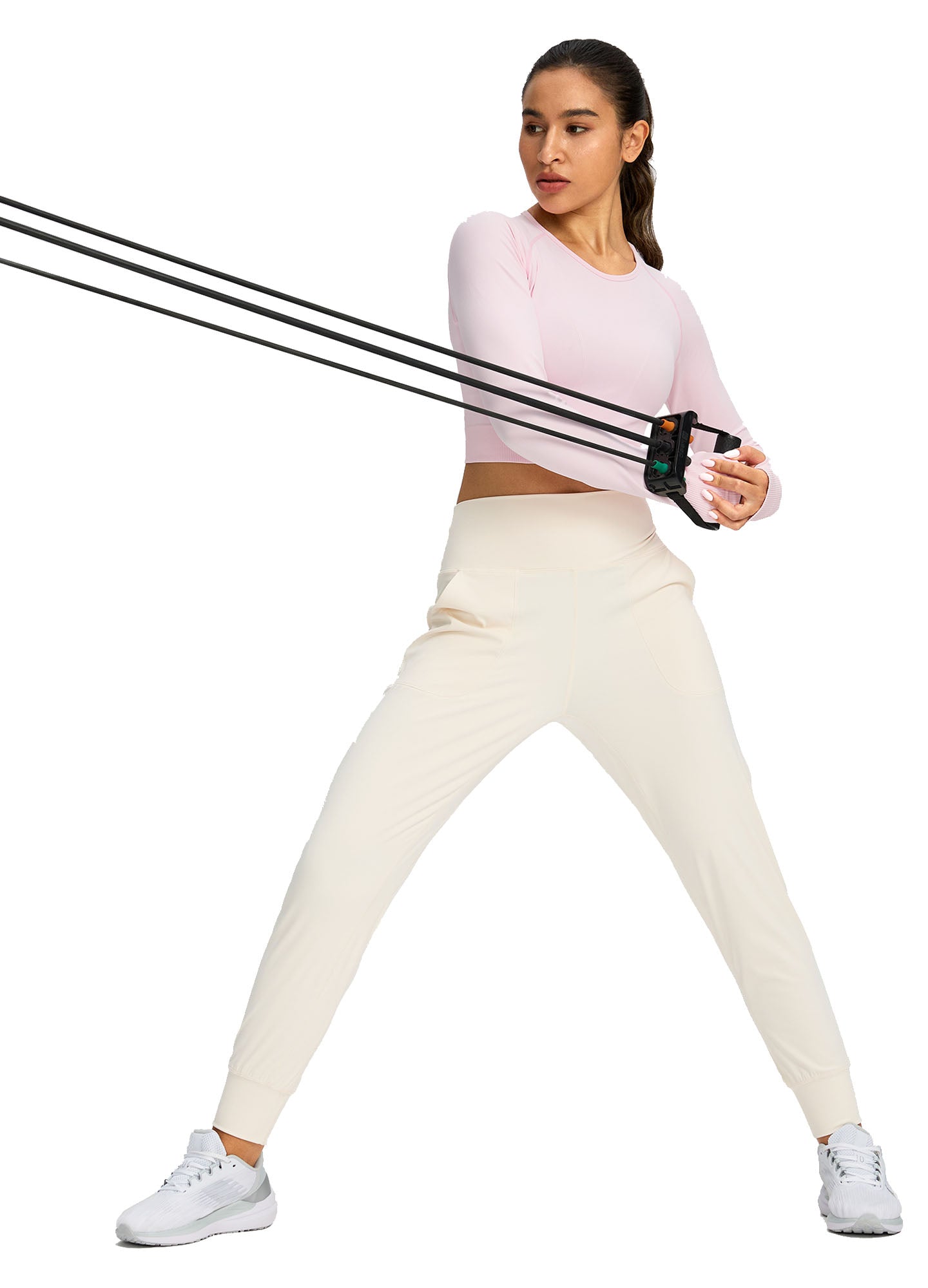 High Waisted Yoga Pants with Pockets Loose Fit