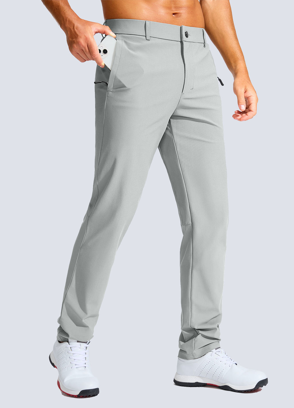 Stretch Slim Fit Golf Pants with Zipper Pockets