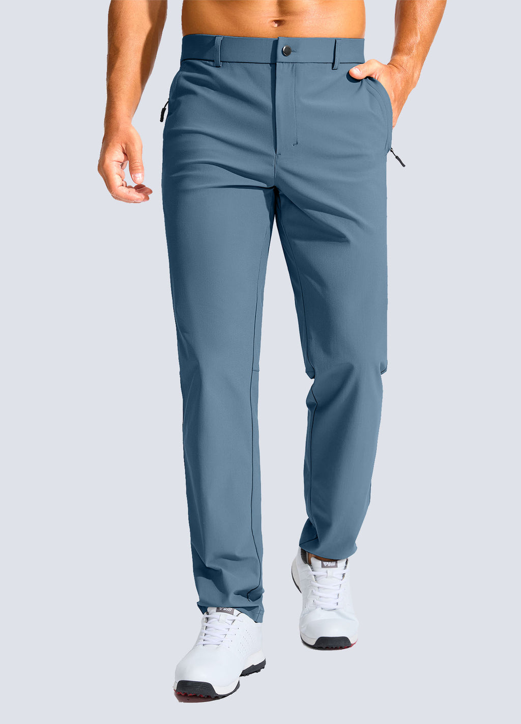Stretch Slim Fit Golf Pants with Zipper Pockets