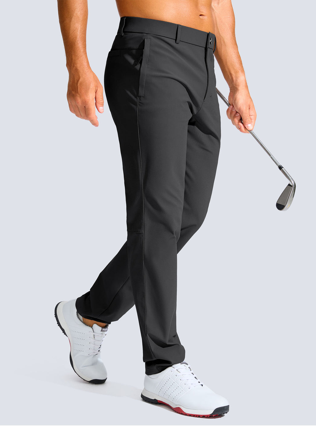 Stretch Slim Fit Golf Pants with Zipper Pockets