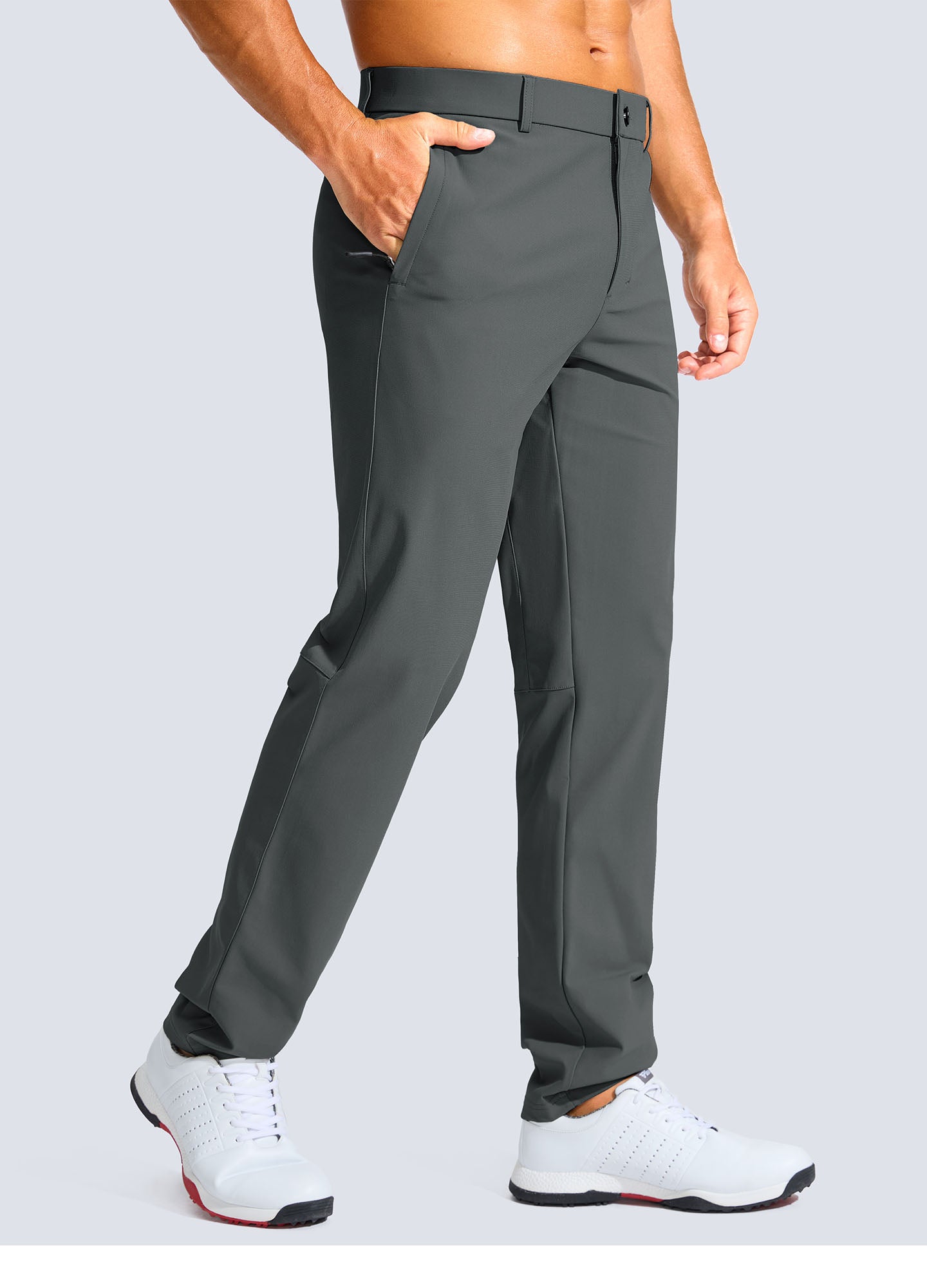 Stretch Slim Fit Golf Pants with Zipper Pockets