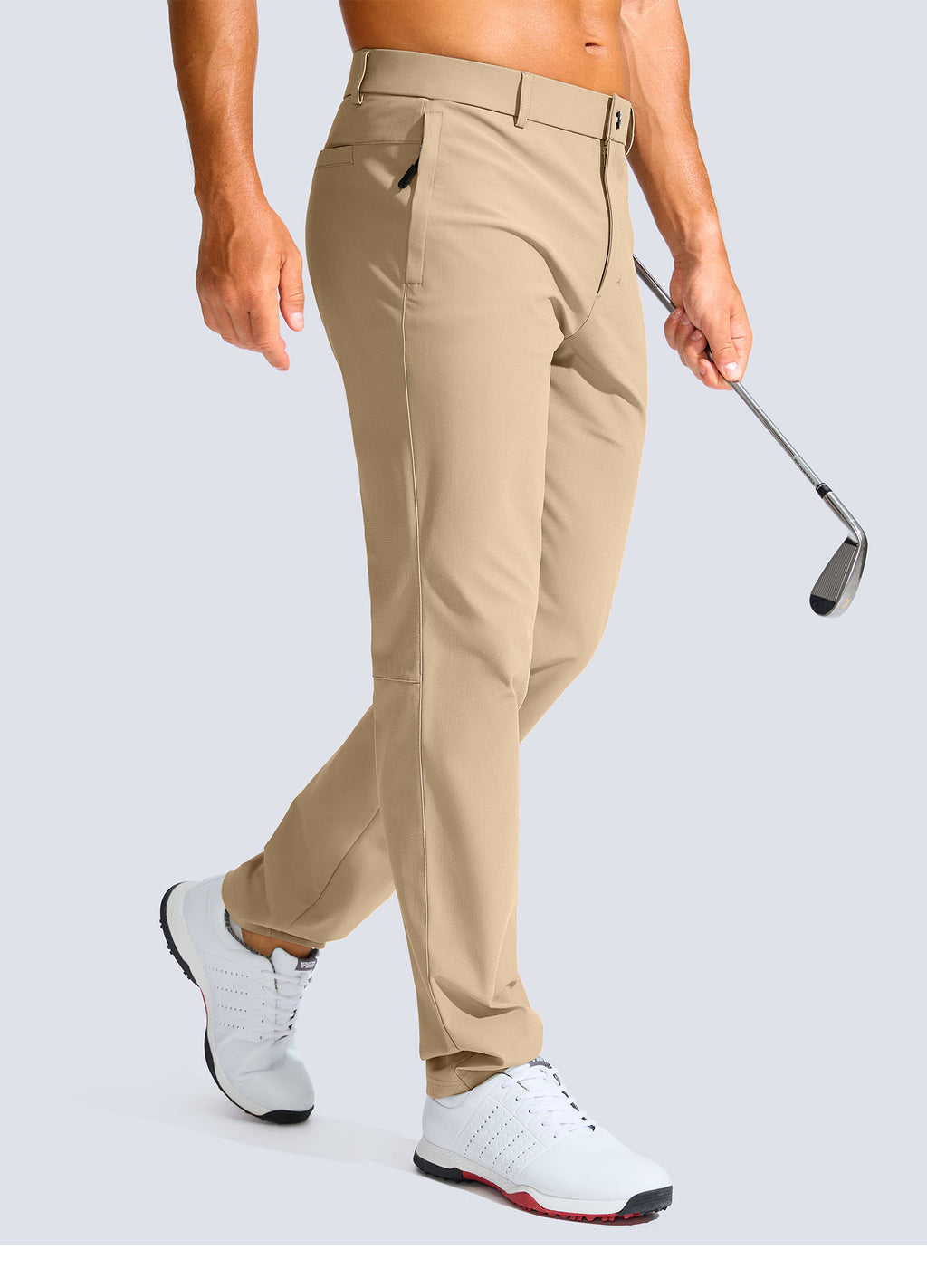 Stretch Slim Fit Golf Pants with Zipper Pockets