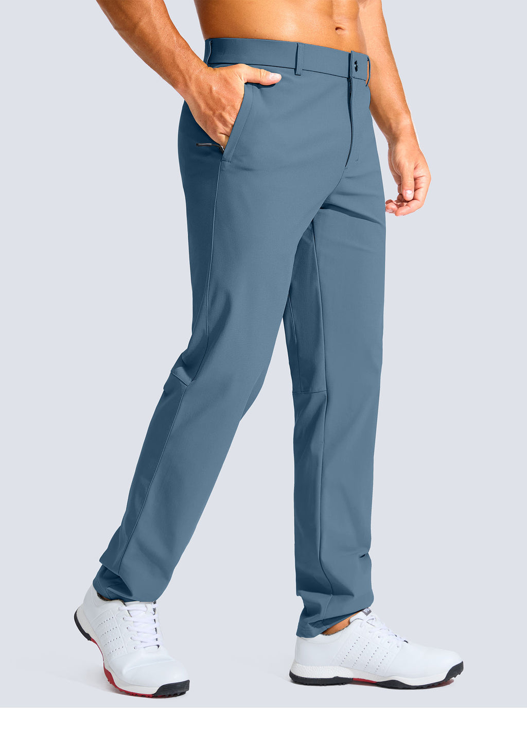 Stretch Slim Fit Golf Pants with Zipper Pockets