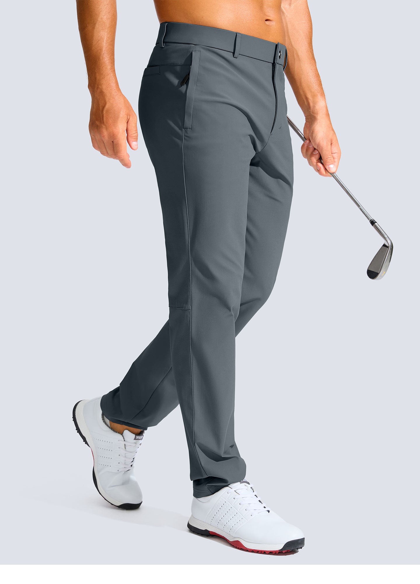 Stretch Slim Fit Golf Pants with Zipper Pockets