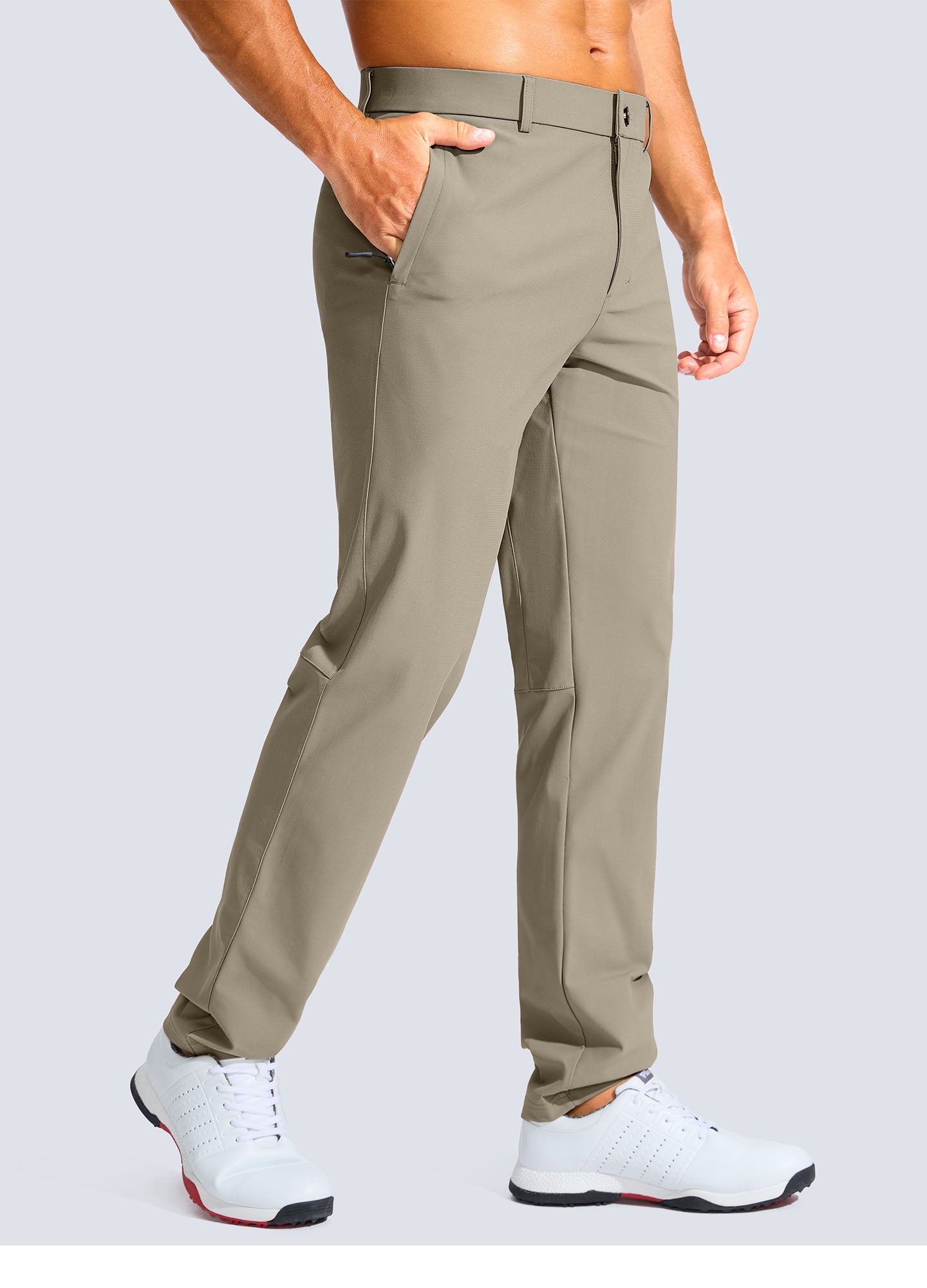 Stretch Slim Fit Golf Pants with Zipper Pockets