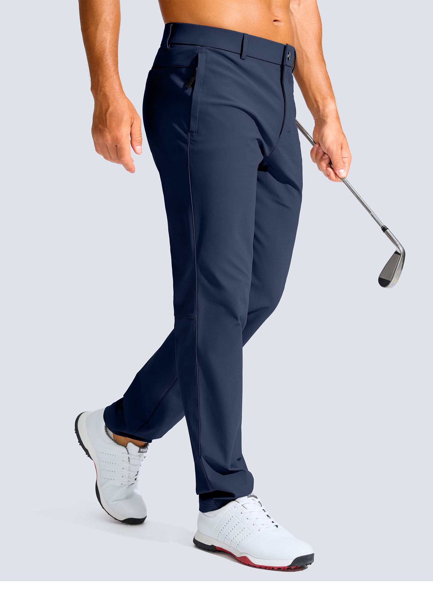 Stretch Slim Fit Golf Pants with Zipper Pockets