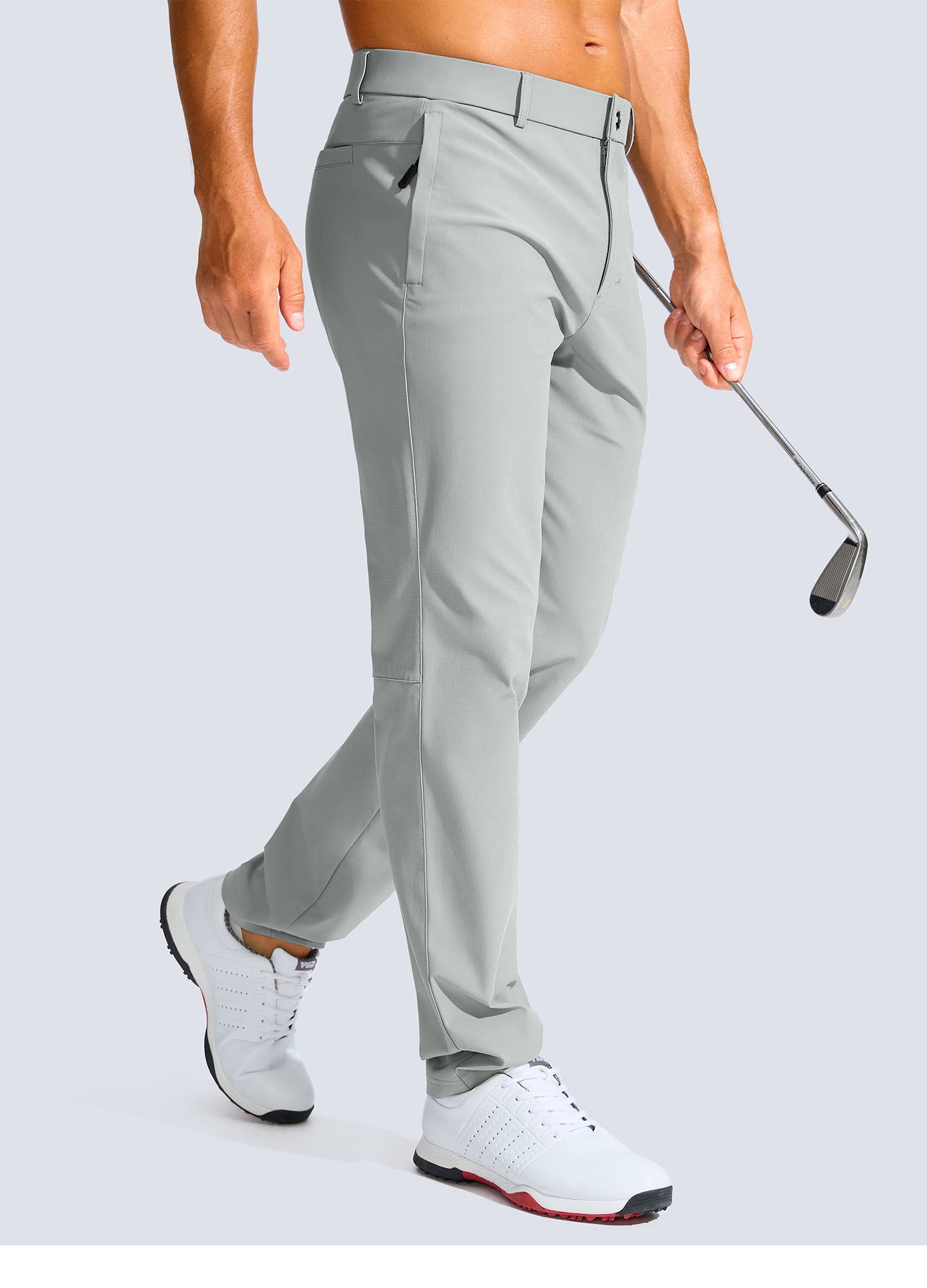 Stretch Slim Fit Golf Pants with Zipper Pockets
