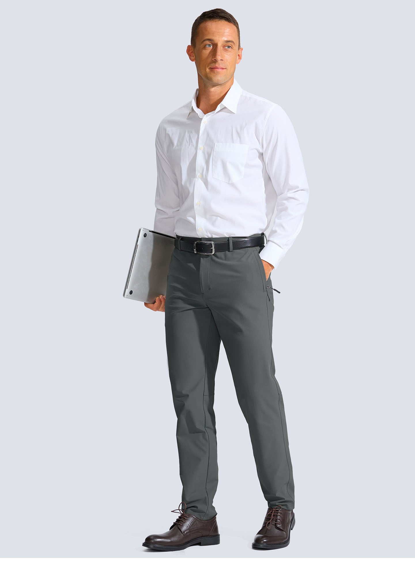 Stretch Slim Fit Golf Pants with Zipper Pockets