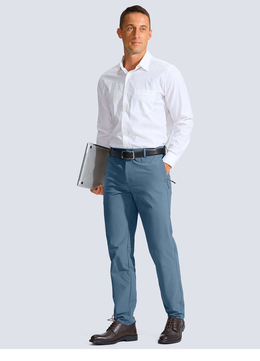 Stretch Slim Fit Golf Pants with Zipper Pockets