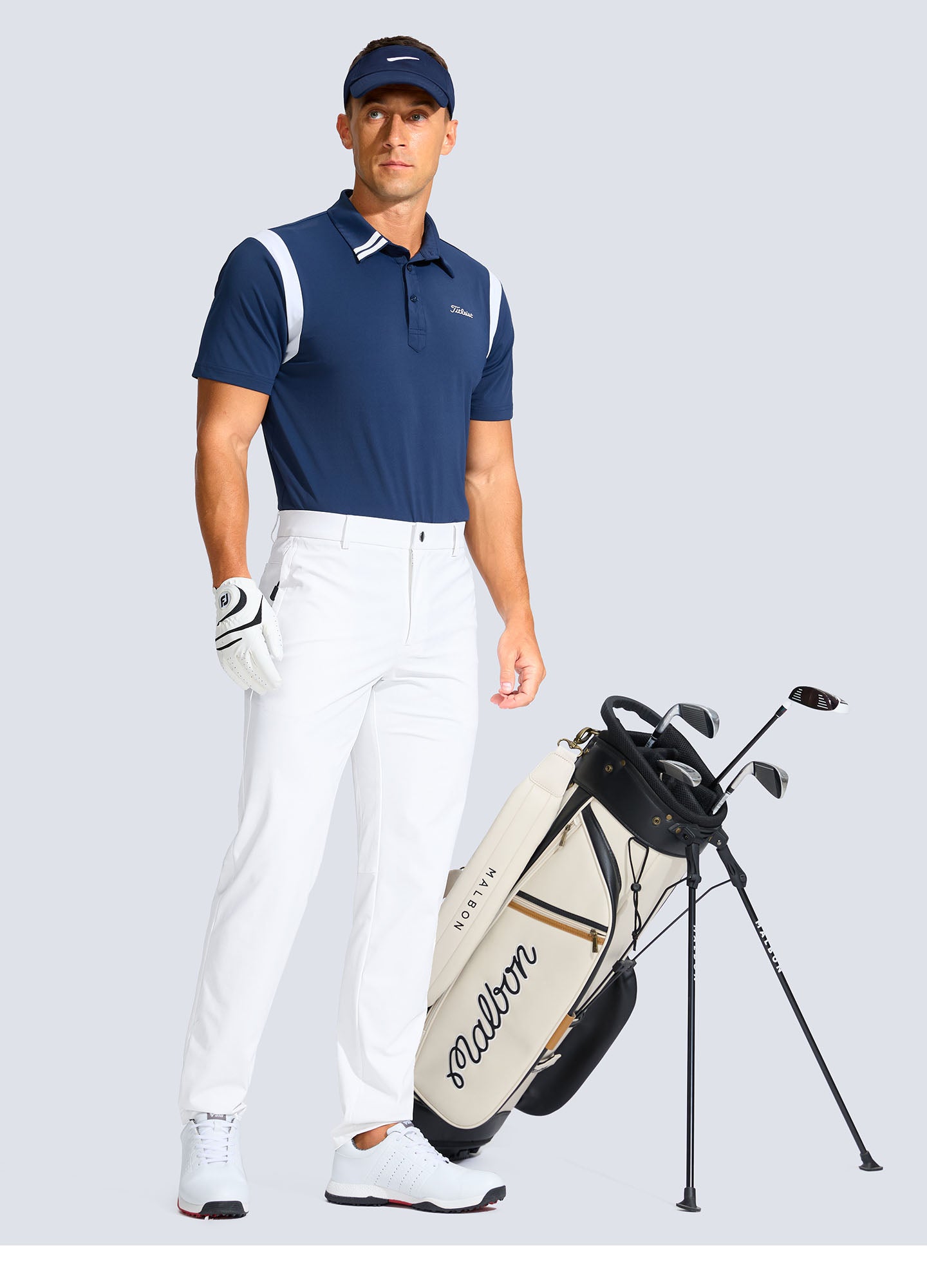 Stretch Slim Fit Golf Pants with Zipper Pockets