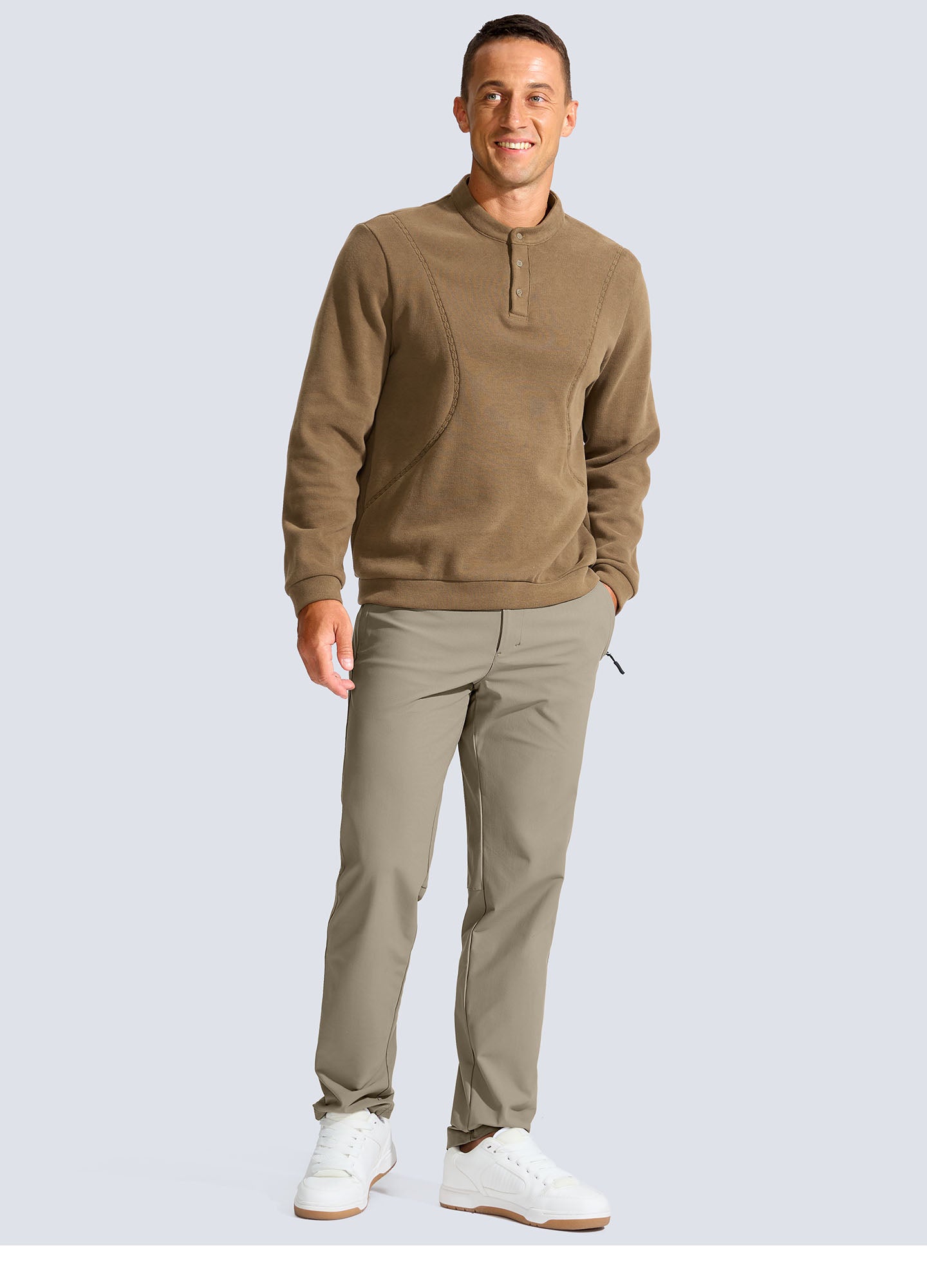 Stretch Slim Fit Golf Pants with Zipper Pockets