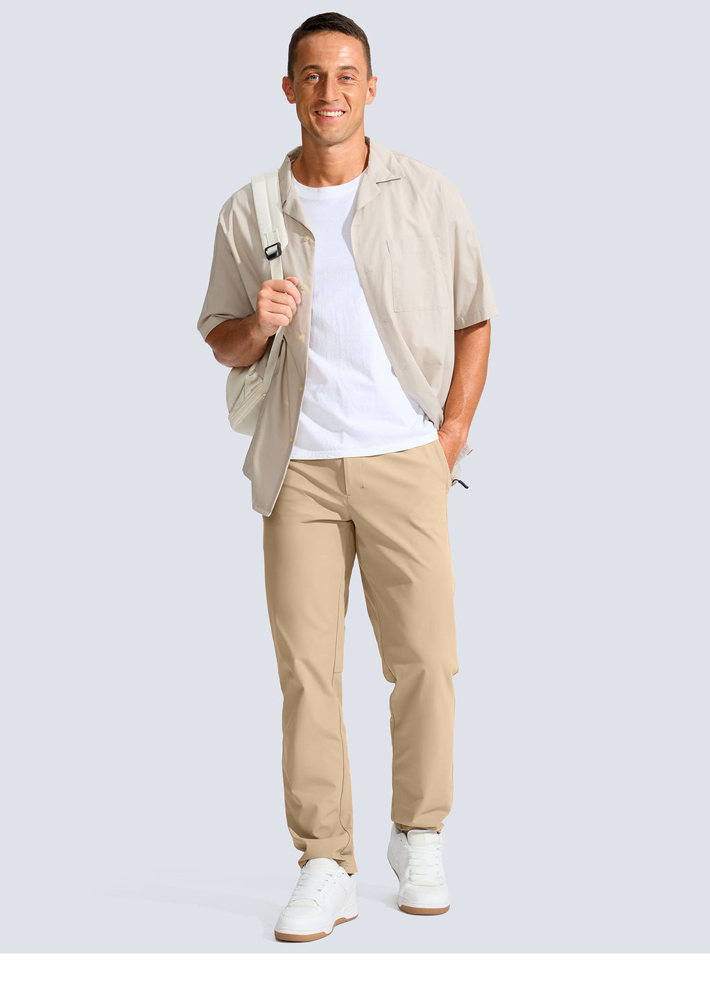 Stretch Slim Fit Golf Pants with Zipper Pockets