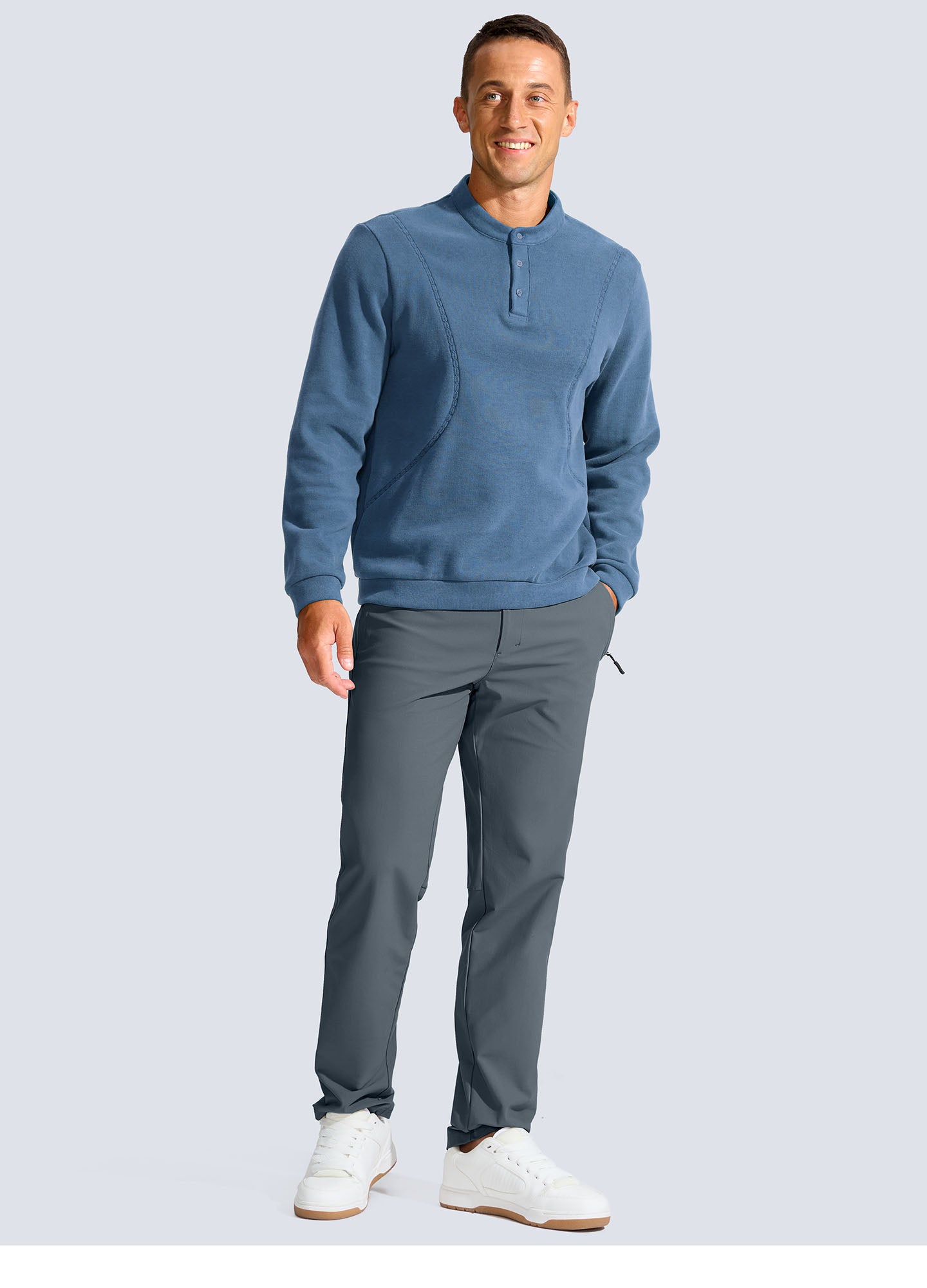Stretch Slim Fit Golf Pants with Zipper Pockets