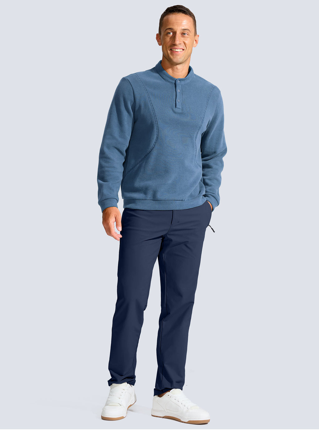 Stretch Slim Fit Golf Pants with Zipper Pockets