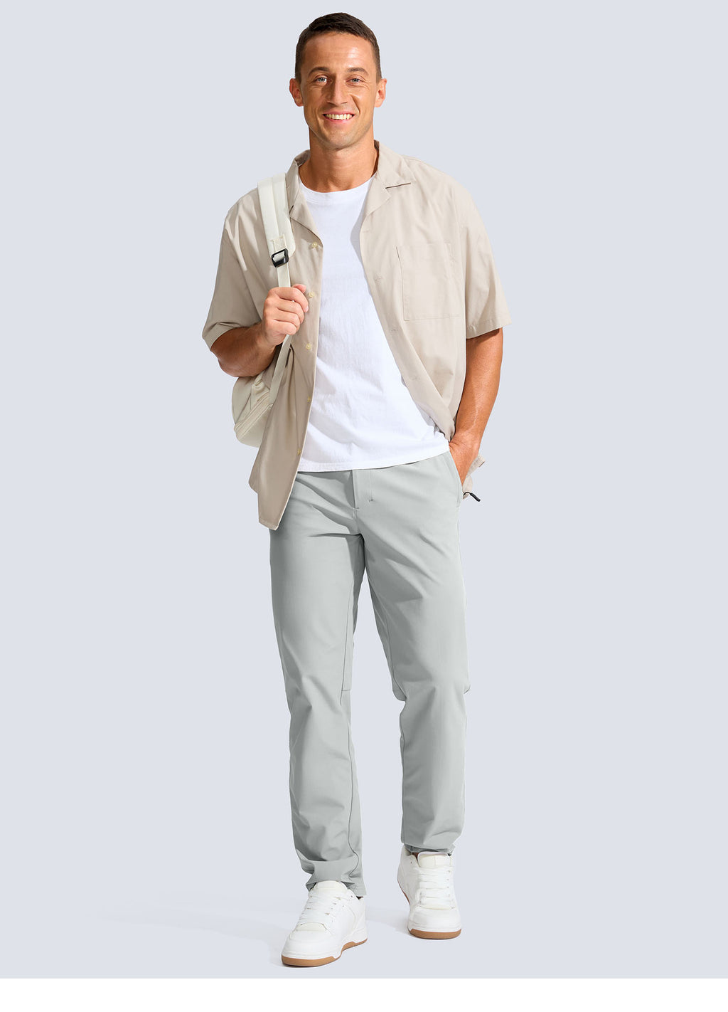 Stretch Slim Fit Golf Pants with Zipper Pockets