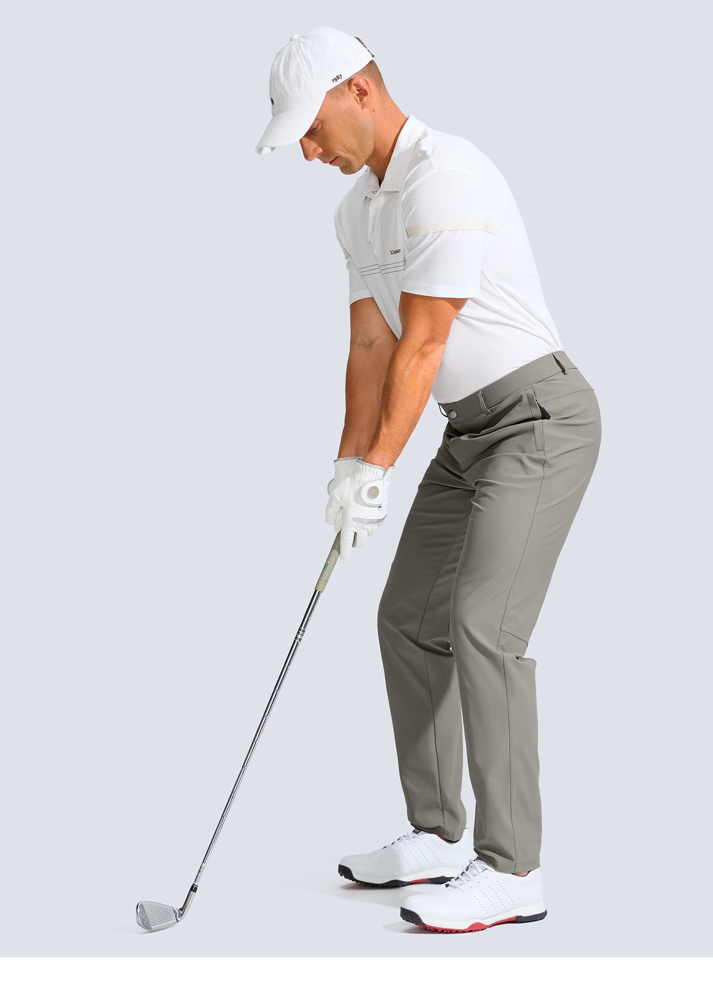 Stretch Slim Fit Golf Pants with Zipper Pockets