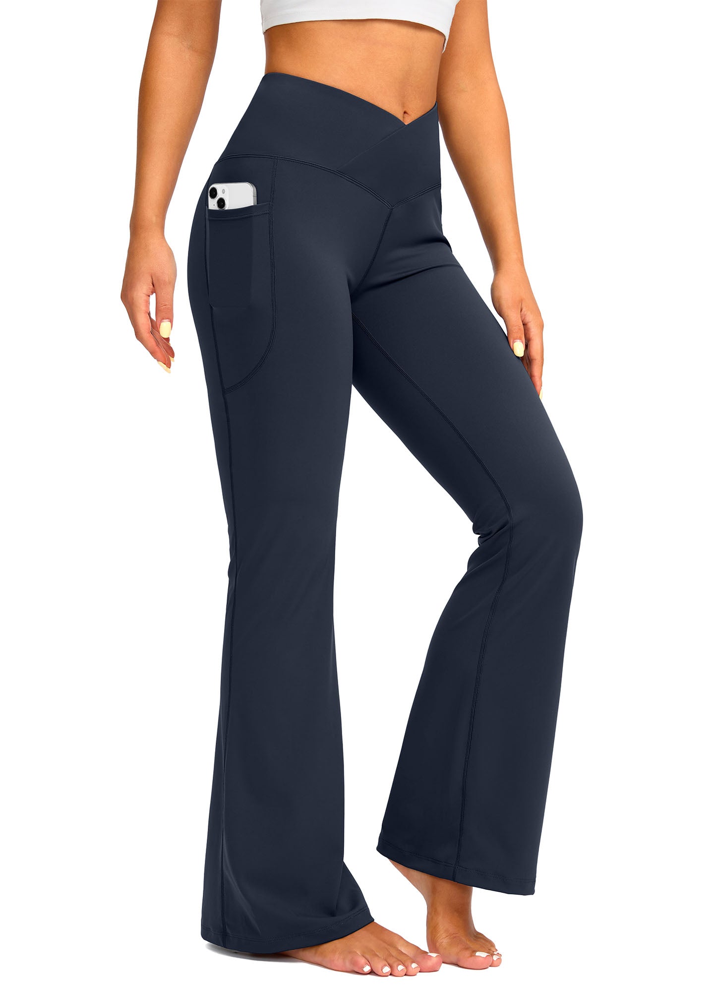 High Waist Flare Leggings with Pockets 29"/30.5"/32"