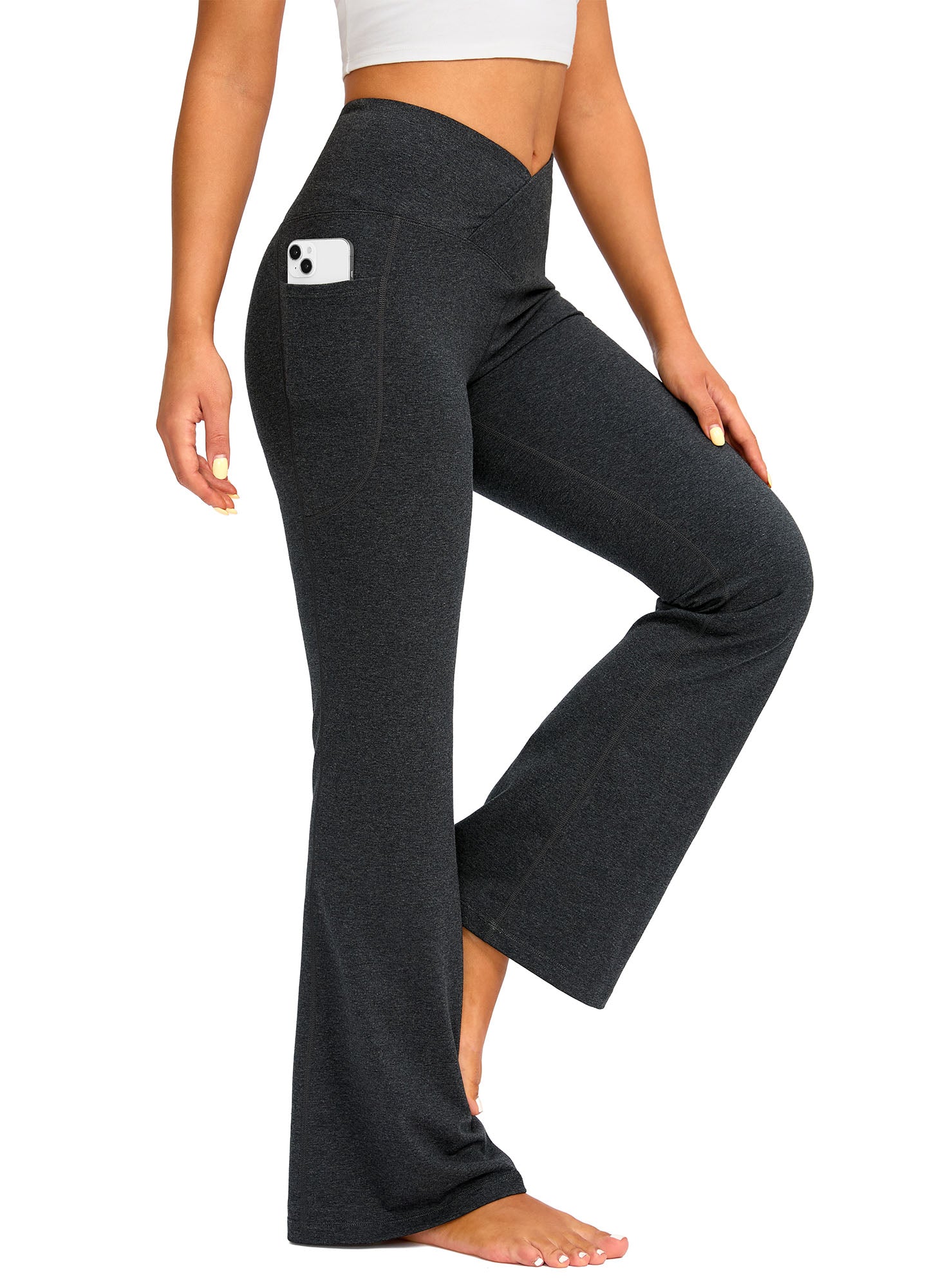High Waist Flare Leggings with Pockets 29"/30.5"/32"