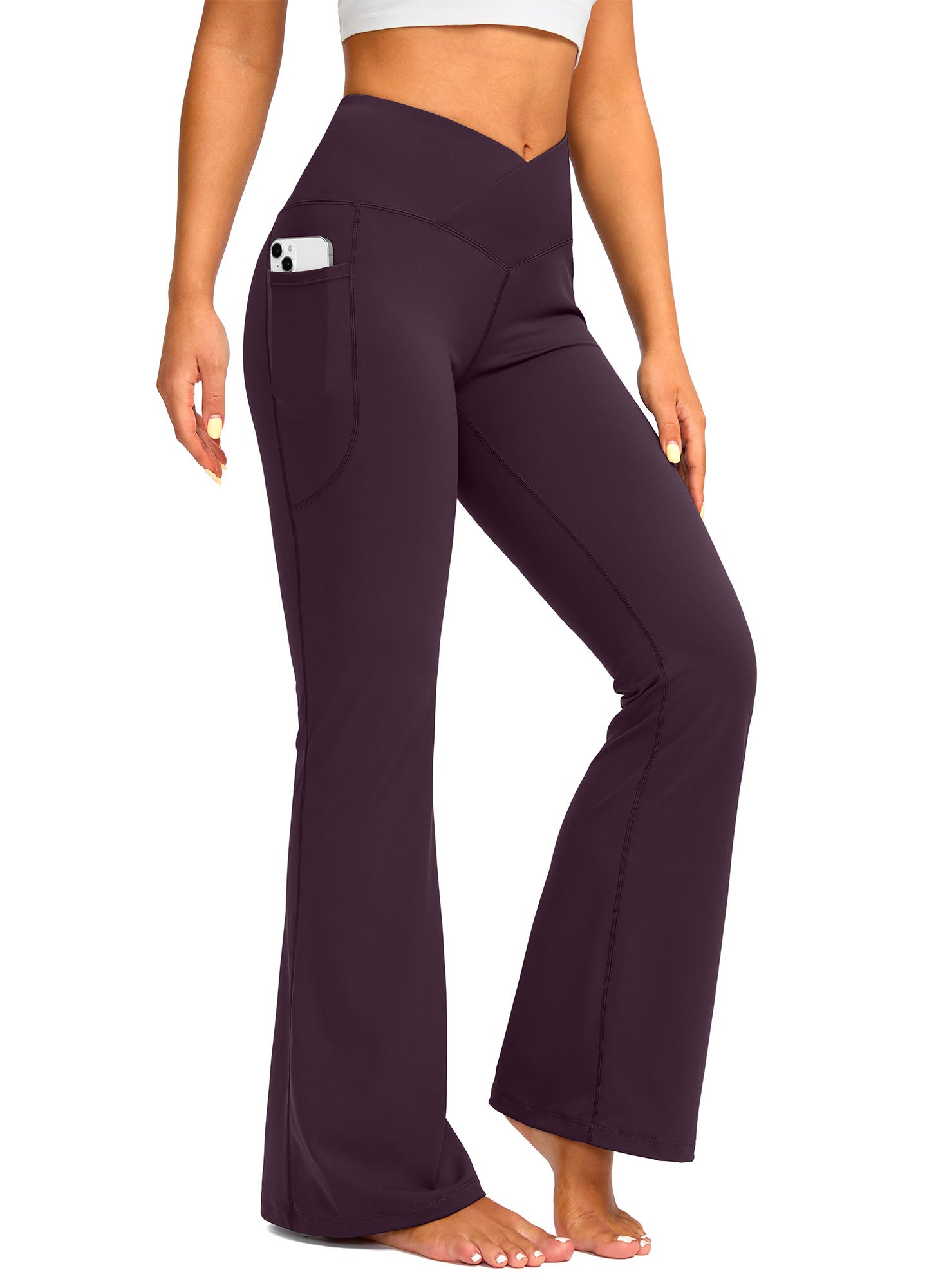 High Waist Flare Leggings with Pockets 29"/30.5"/32"
