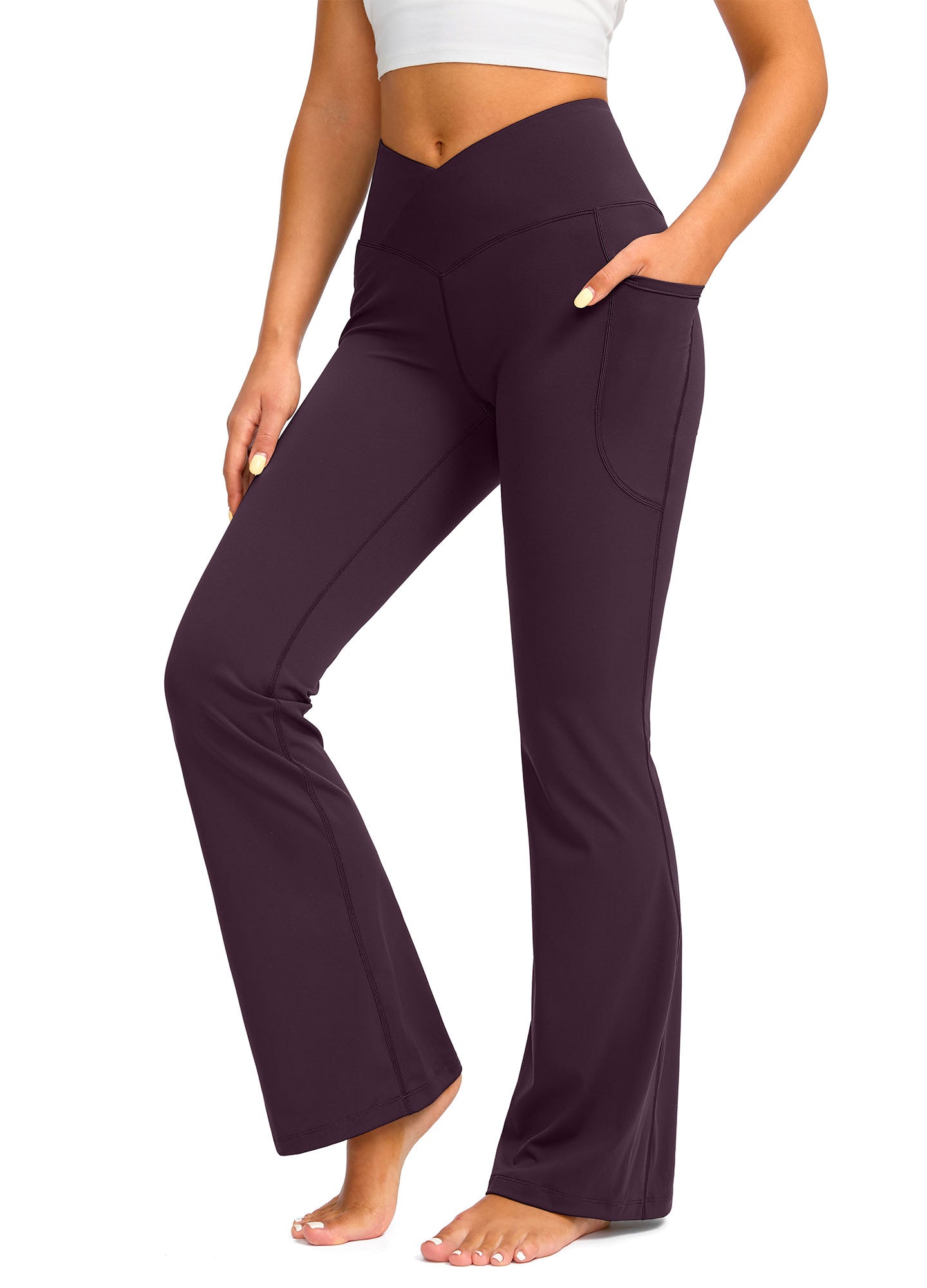 High Waist Flare Leggings with Pockets 29"/30.5"/32"