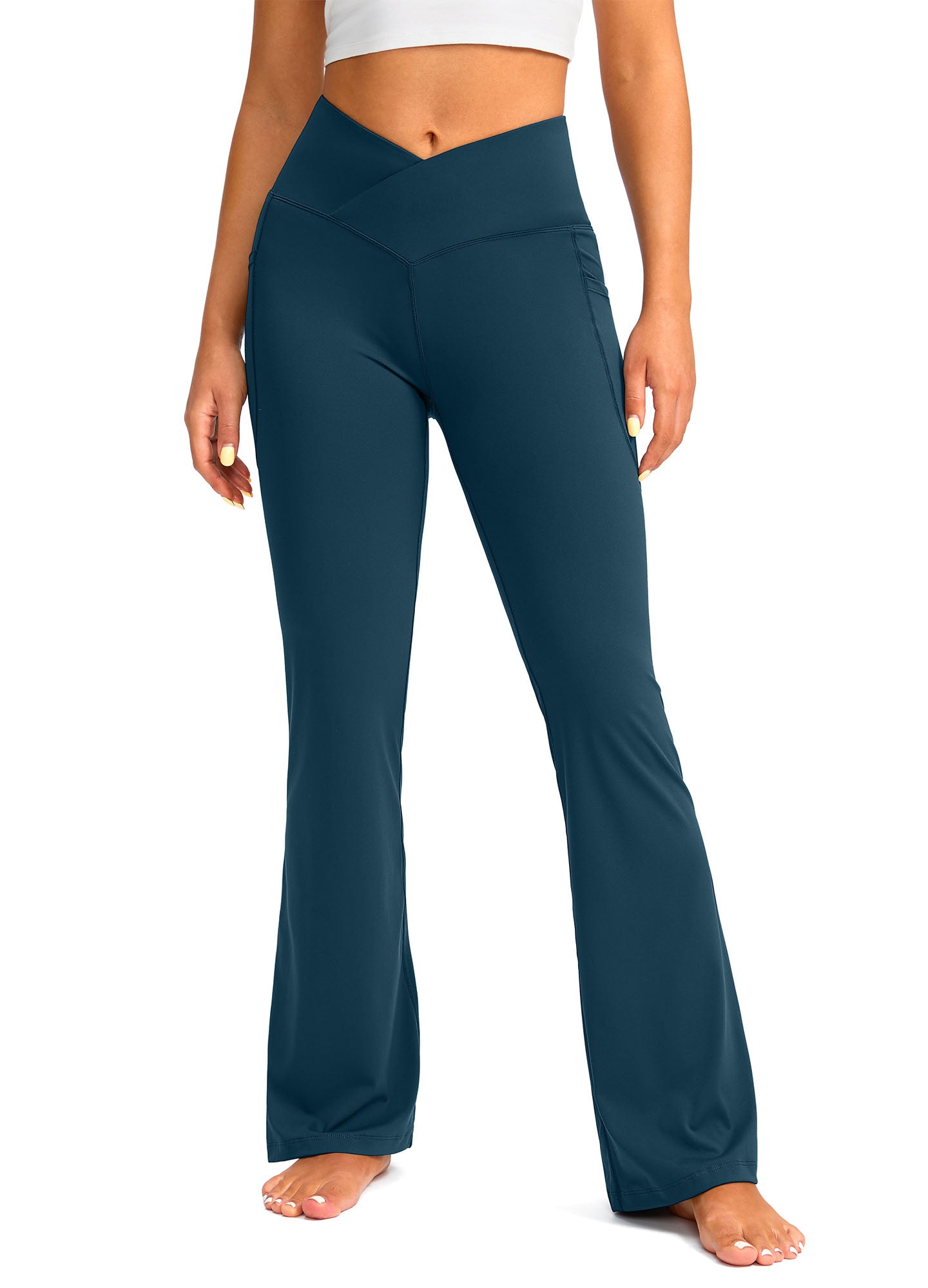 High Waist Flare Leggings with Pockets 29"/30.5"/32"