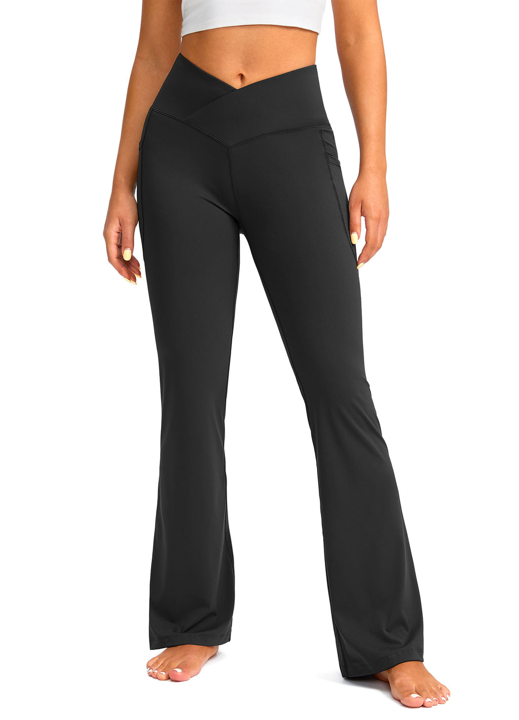 High Waist Flare Leggings with Pockets 29"/30.5"/32"