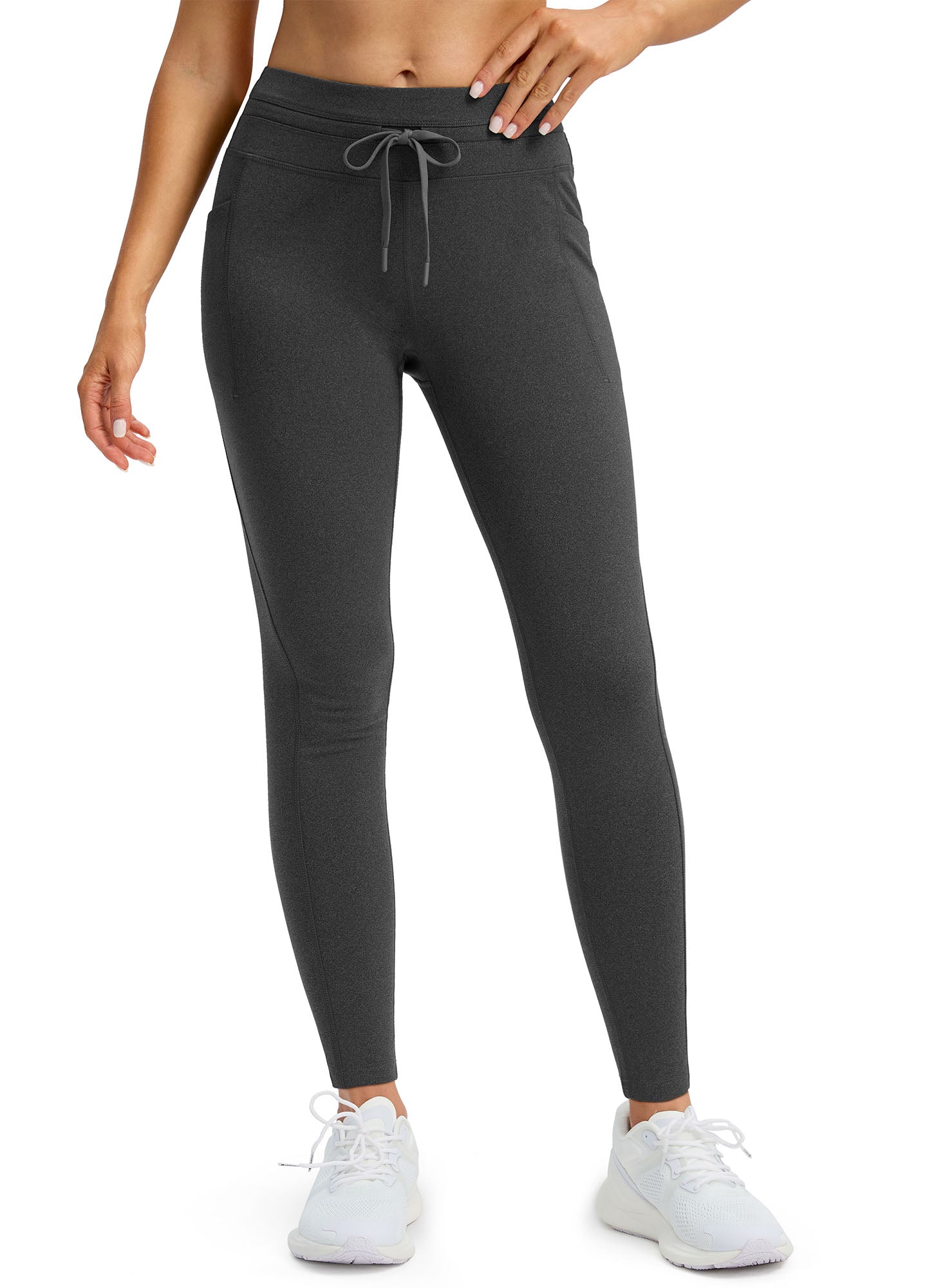 Fleece Lined Hiking Ski Leggings Tummy Control
