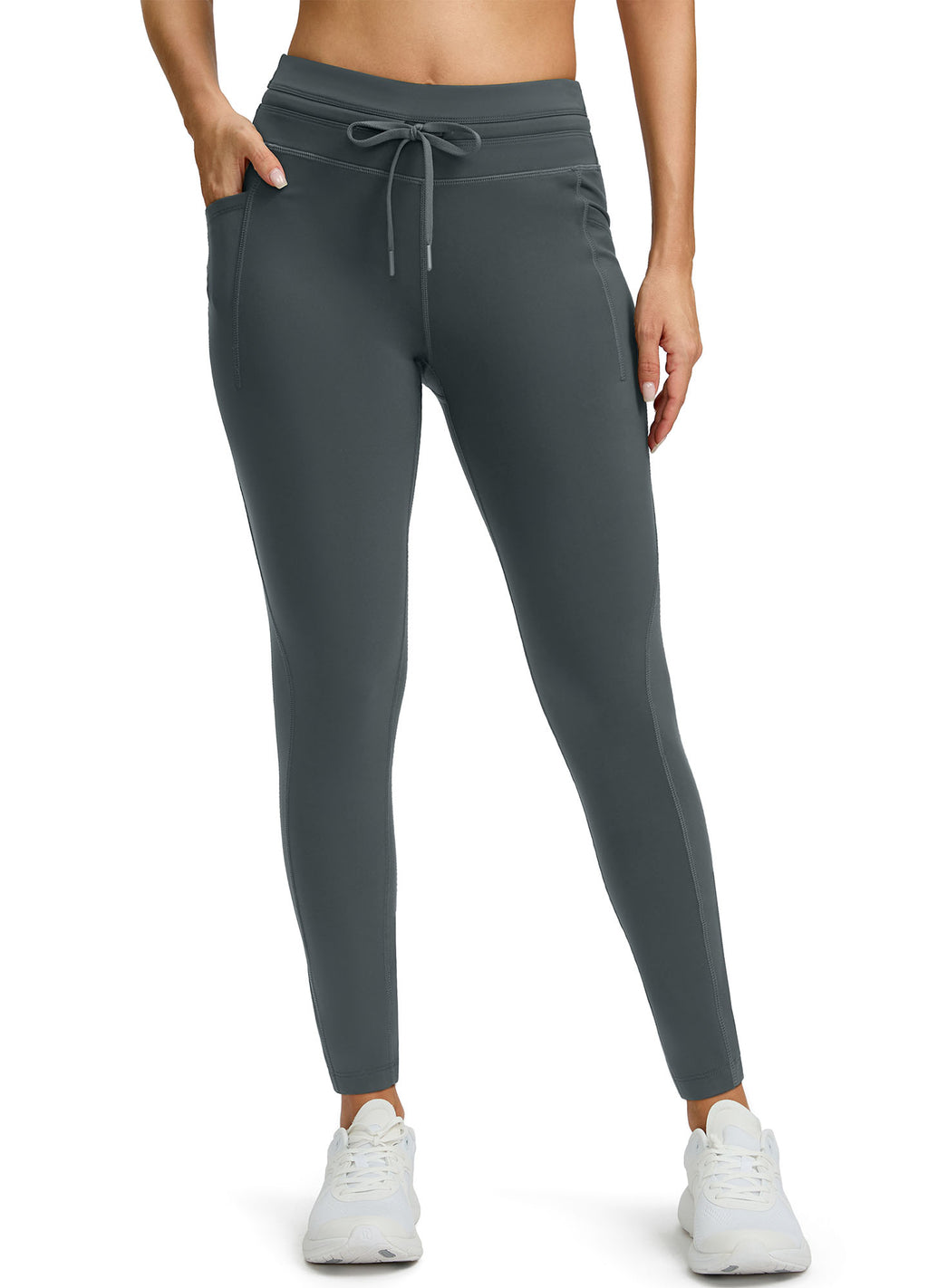 Fleece Lined Hiking Ski Leggings Tummy Control