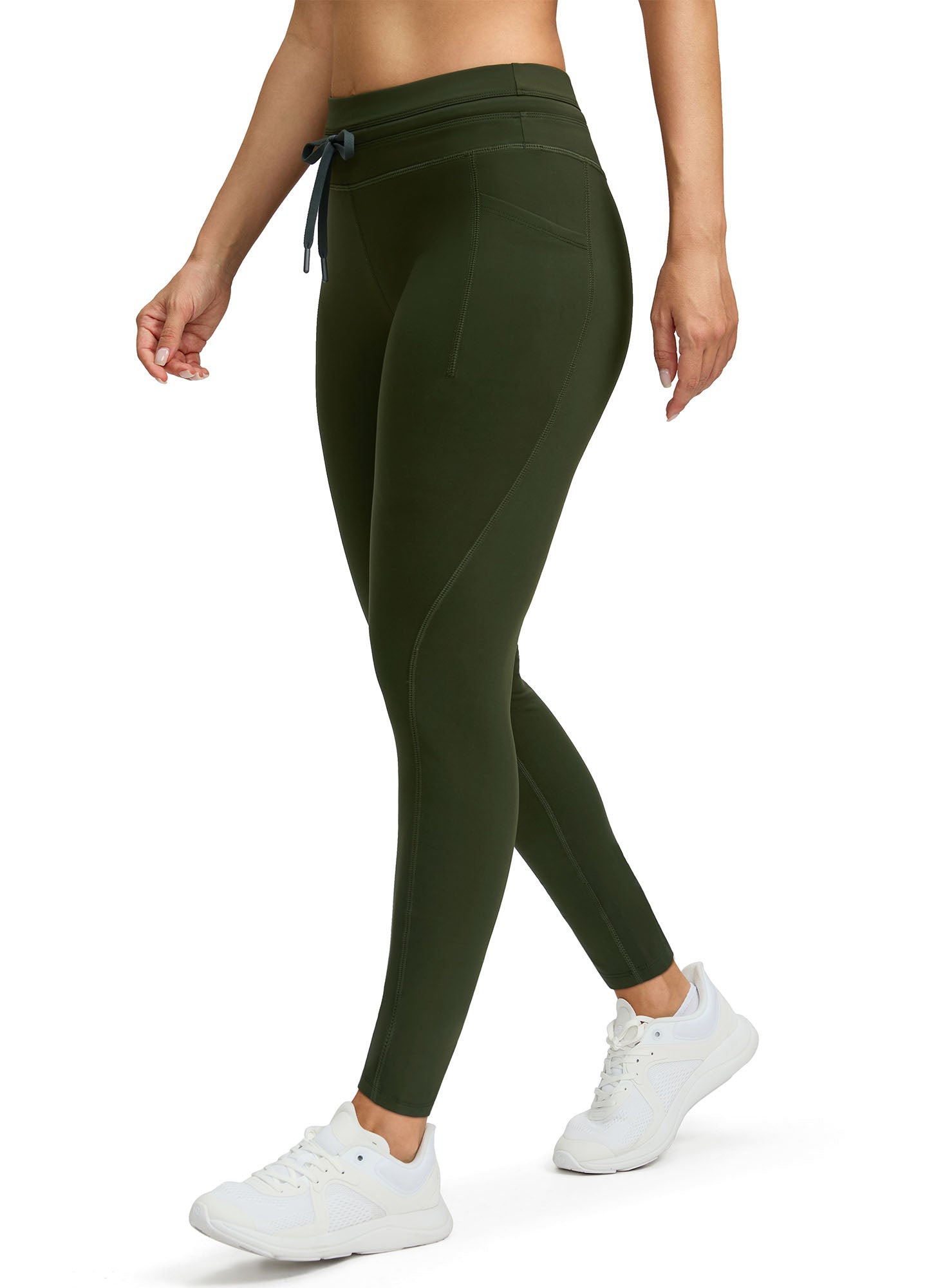 Fleece Lined Hiking Ski Leggings Tummy Control
