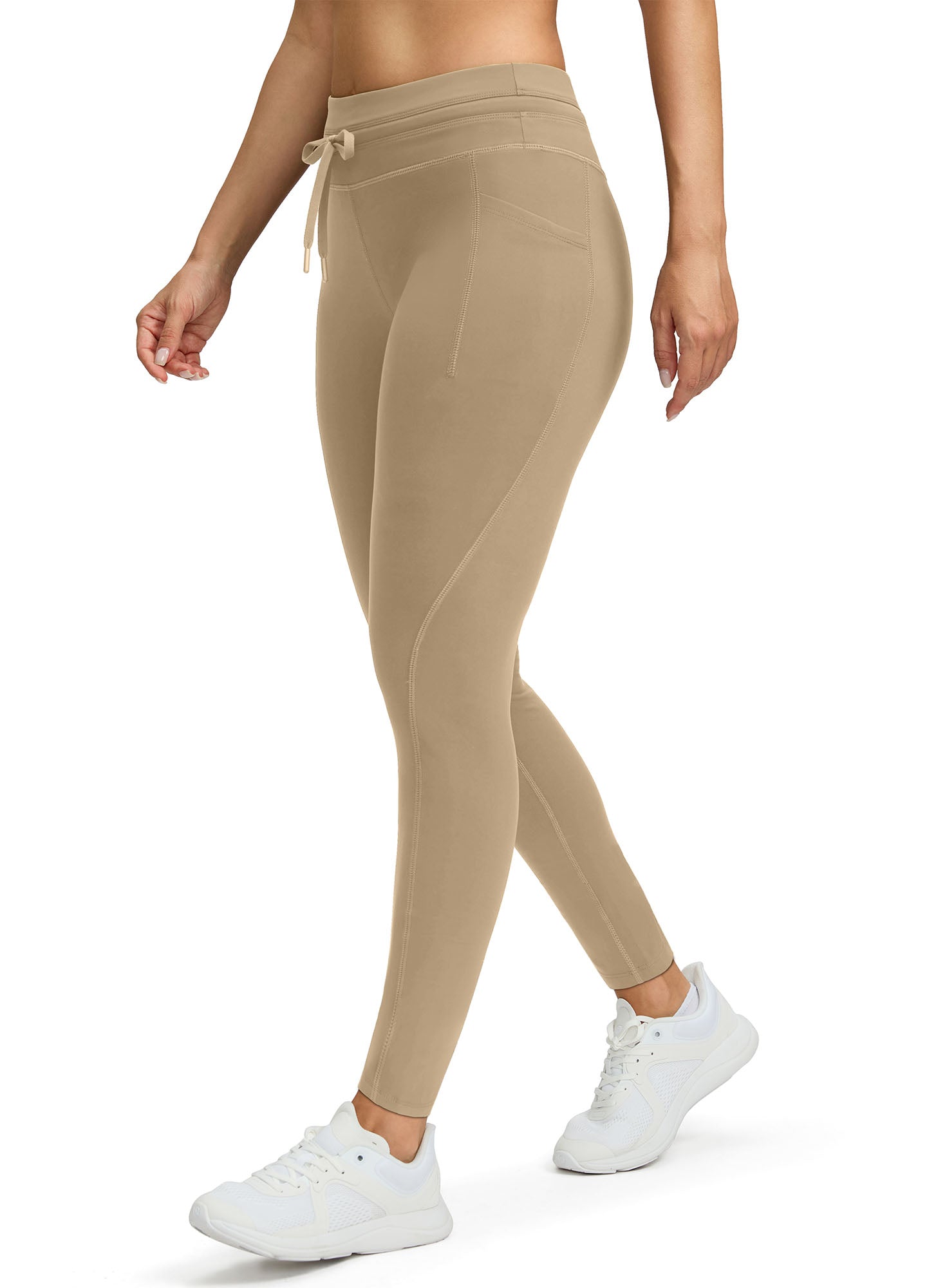 Fleece Lined Hiking Ski Leggings Tummy Control