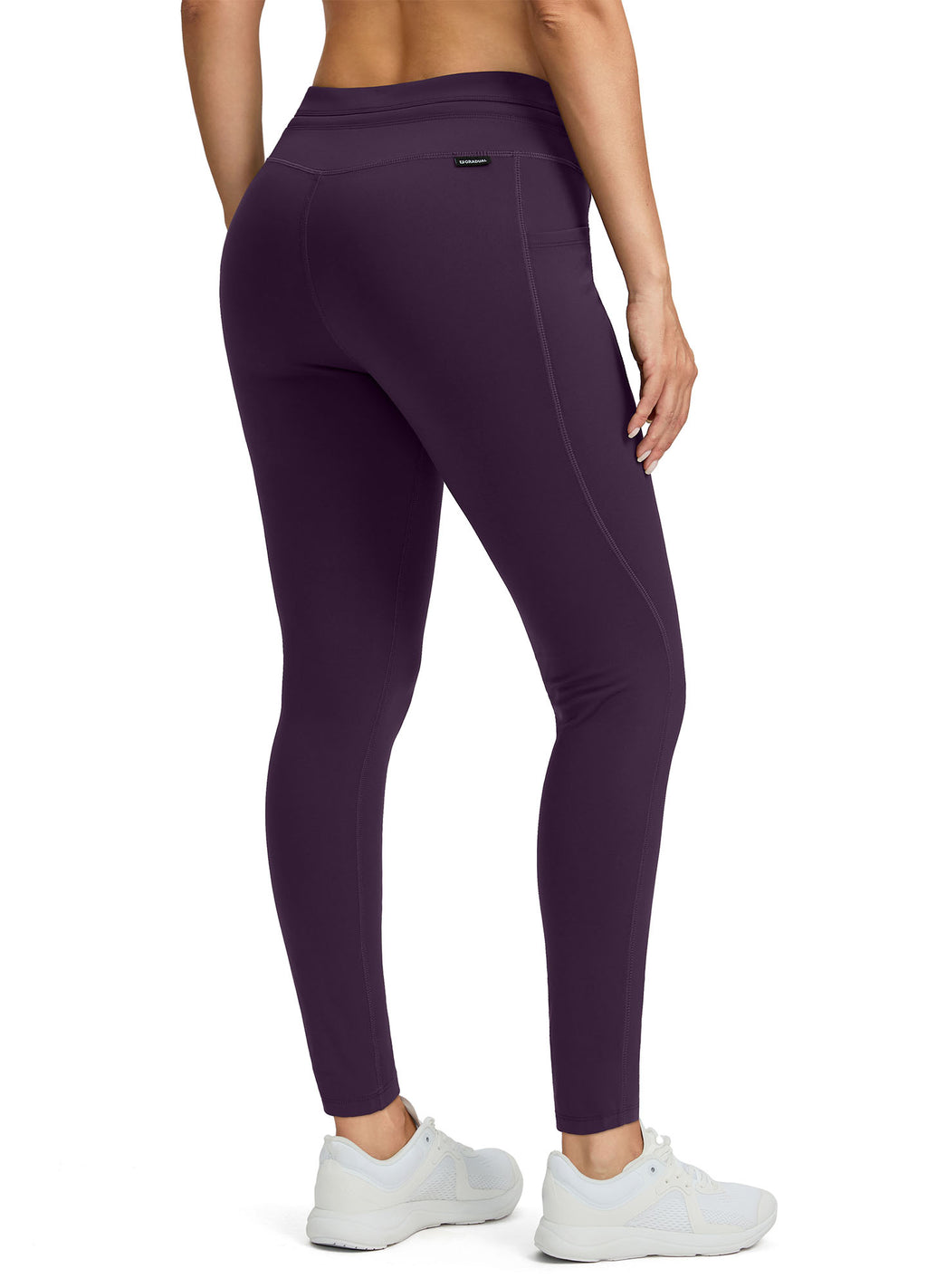 Fleece Lined Hiking Ski Leggings Tummy Control