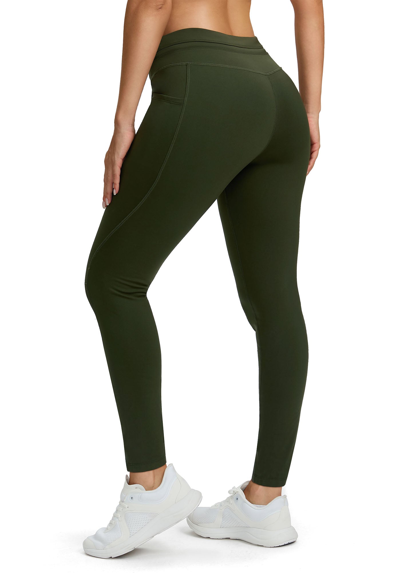 Fleece Lined Hiking Ski Leggings Tummy Control