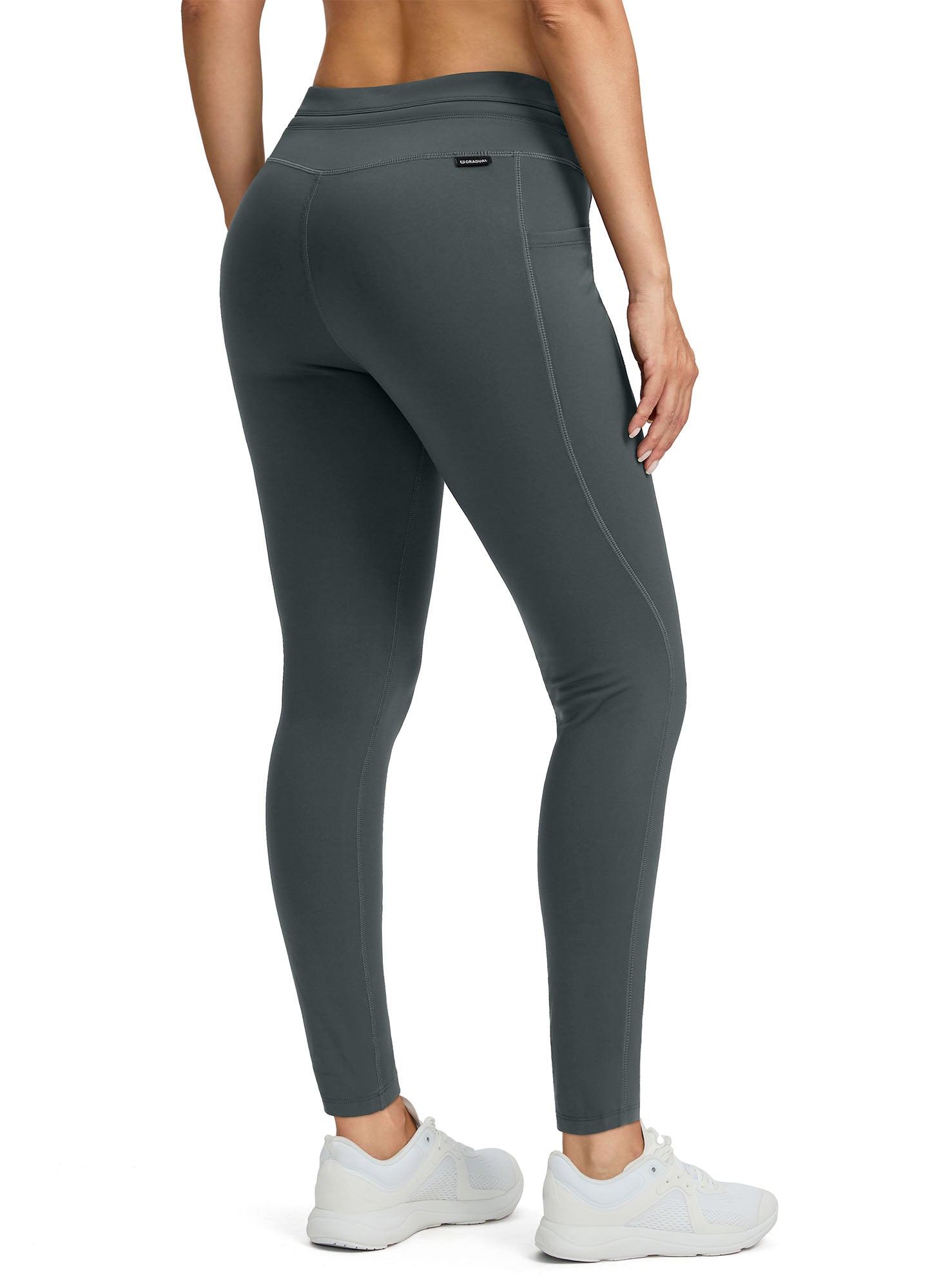 Fleece Lined Hiking Ski Leggings Tummy Control