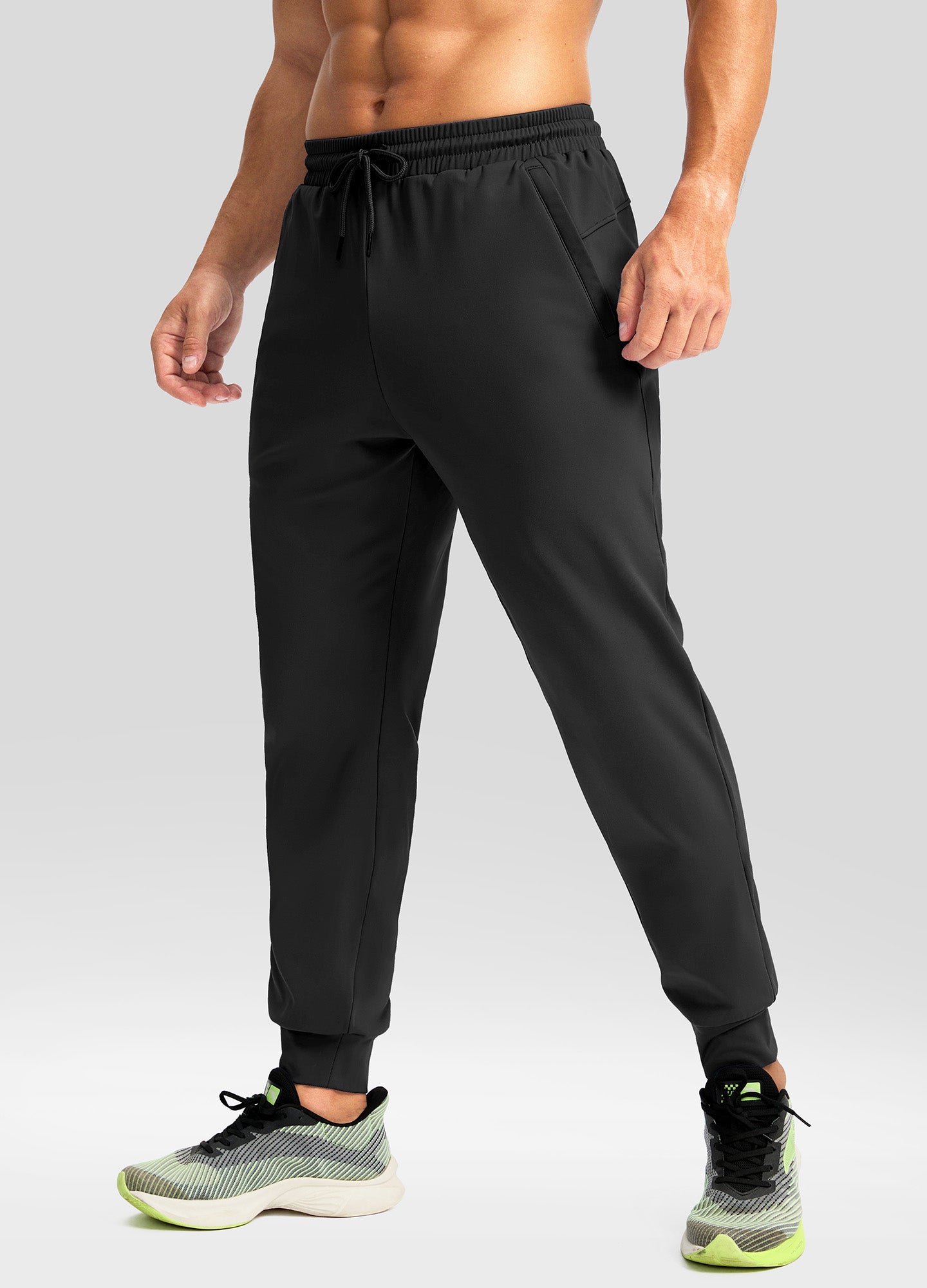 Fleece Joggers with Zipper Pockets Sweatpants
