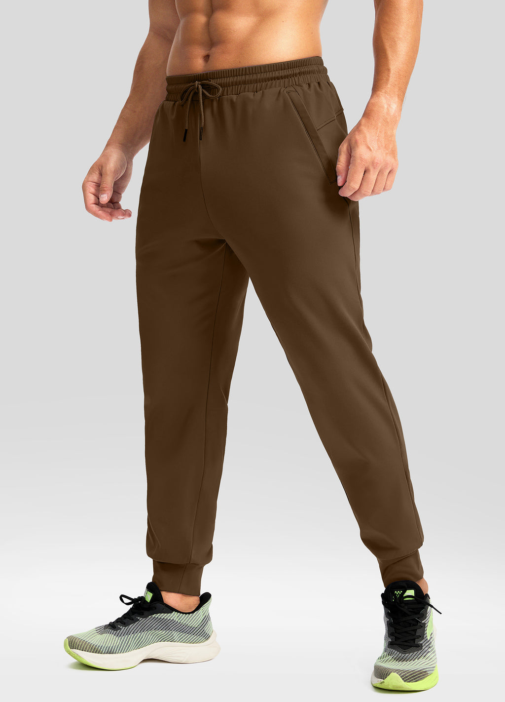 Fleece Joggers with Zipper Pockets Sweatpants